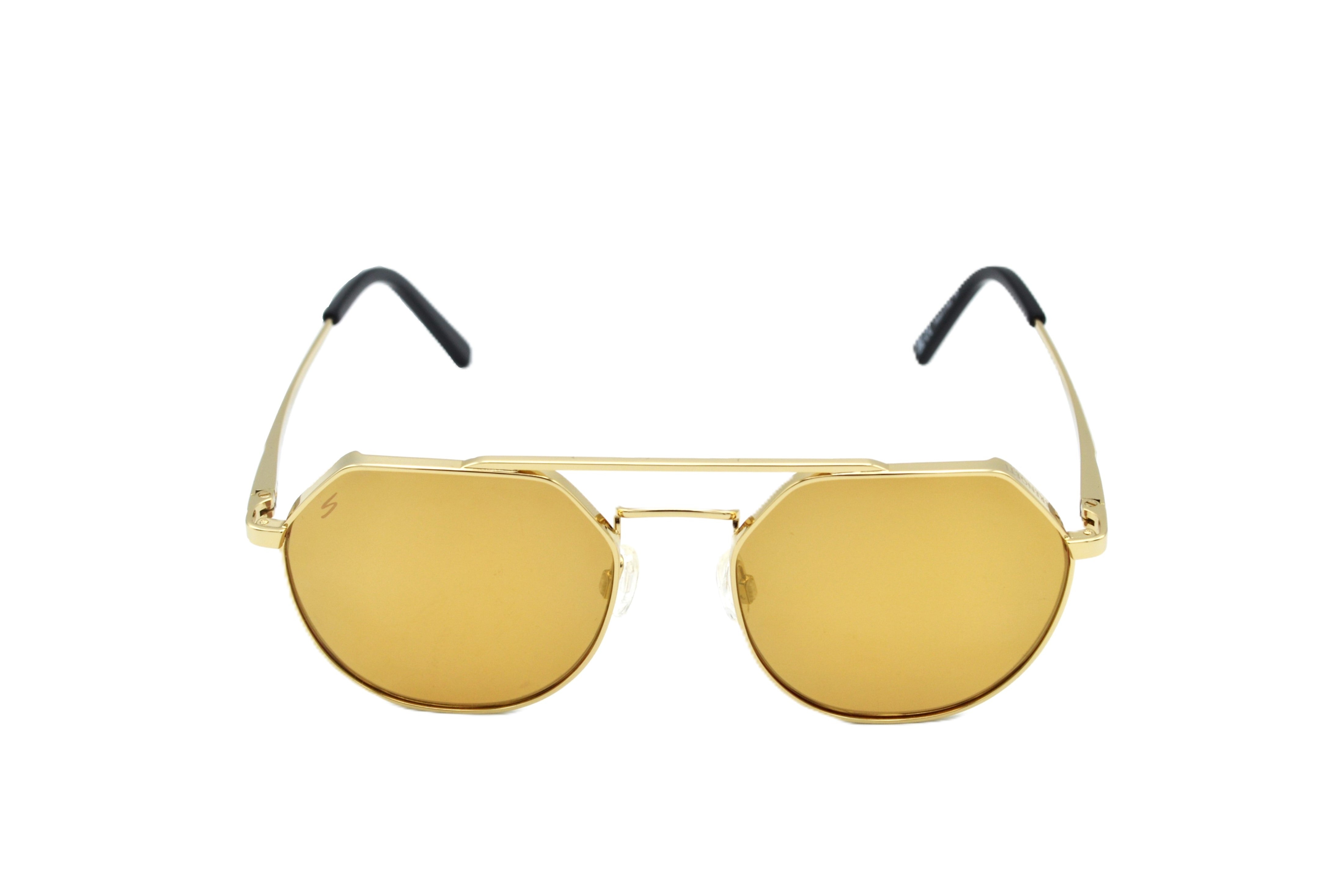 Gafas de sol Serengeti SHELBY SS533003 Diseño de metal dorado, unisex