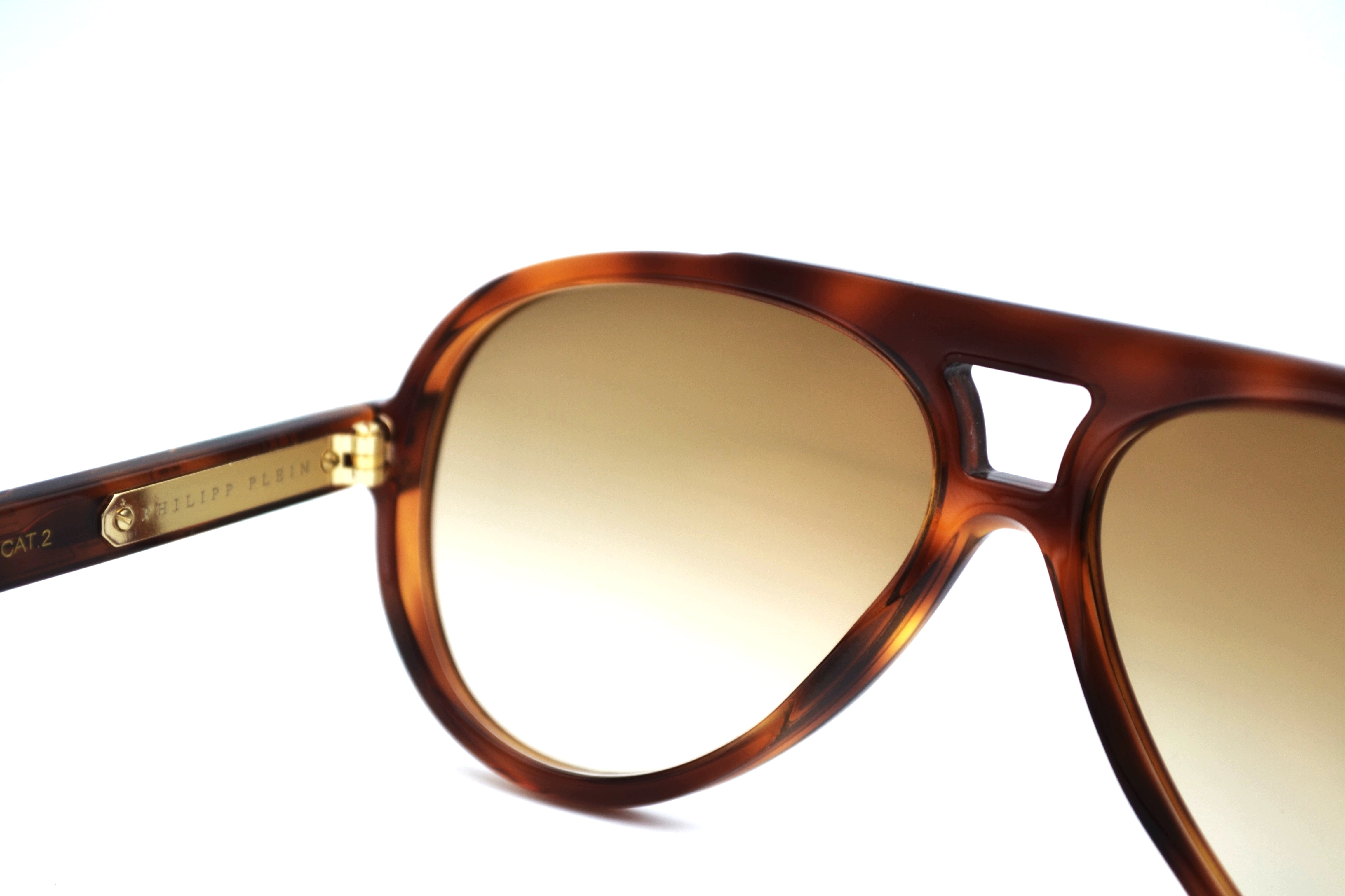 Philipp Plein Sunglasses - MES0107 GOZG Havana Brown Acetate Design for Men