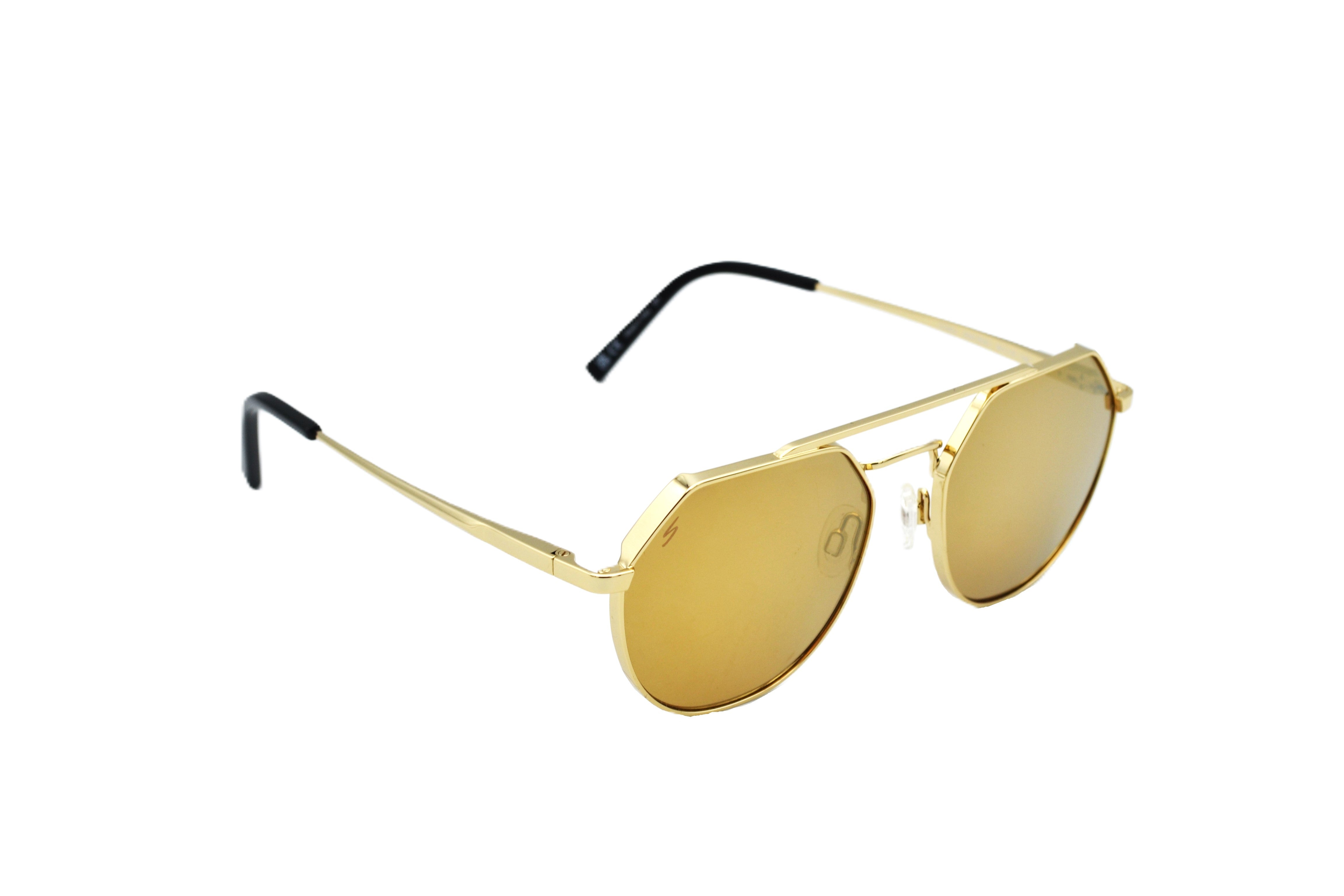 Gafas de sol Serengeti SHELBY SS533003 Diseño de metal dorado, unisex