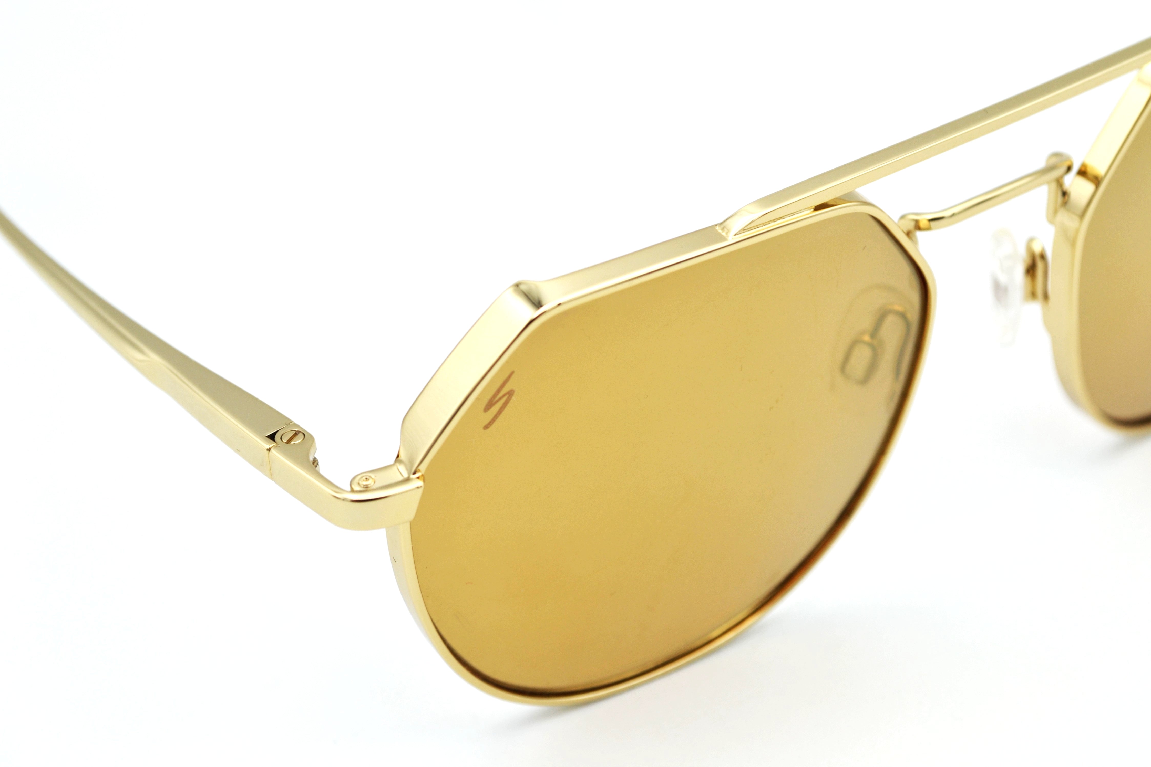 Gafas de sol Serengeti SHELBY SS533003 Diseño de metal dorado, unisex