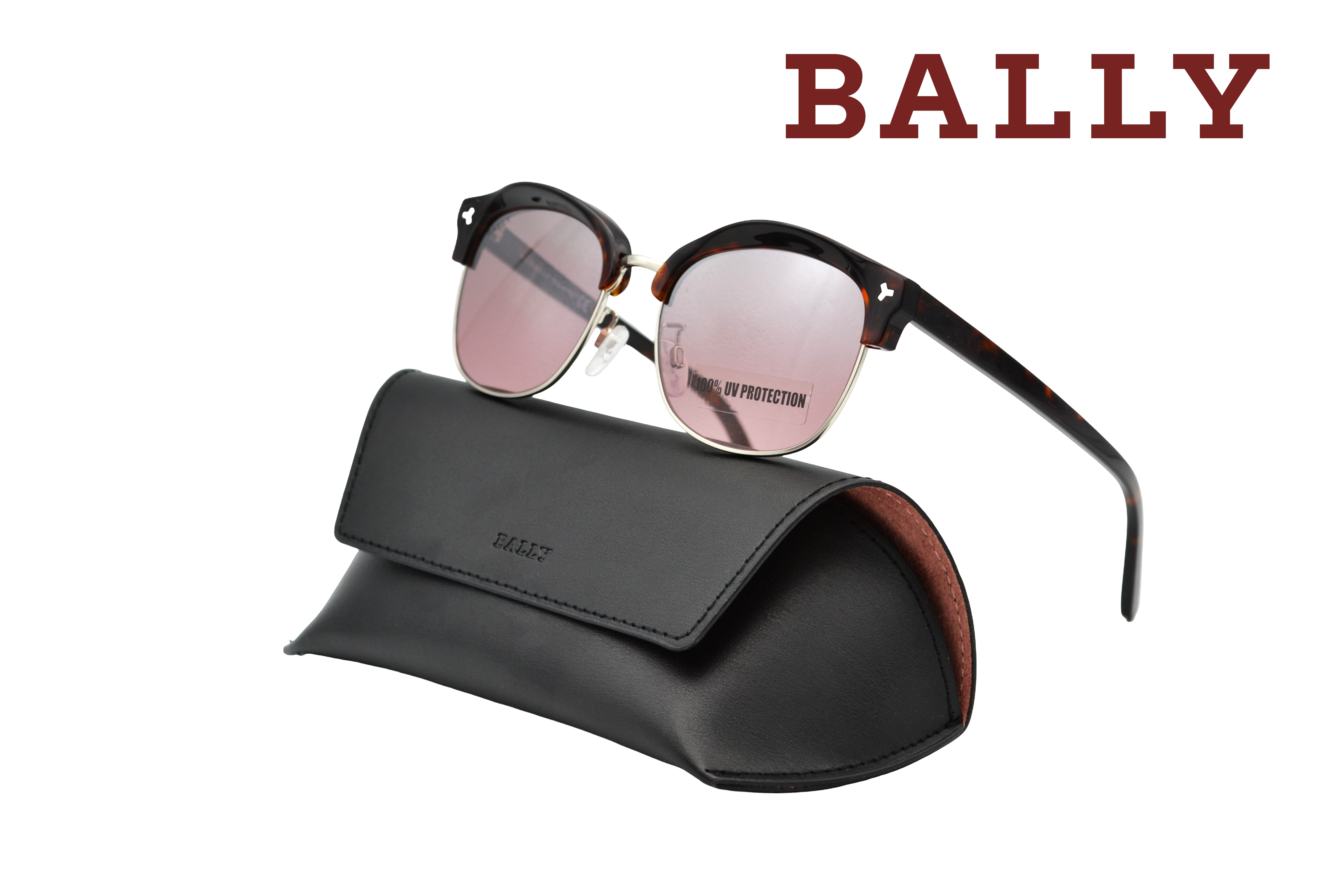 Gafas de sol Bally BY0012H 56U - Diseño rectangular de metal y acetato con logo Bally