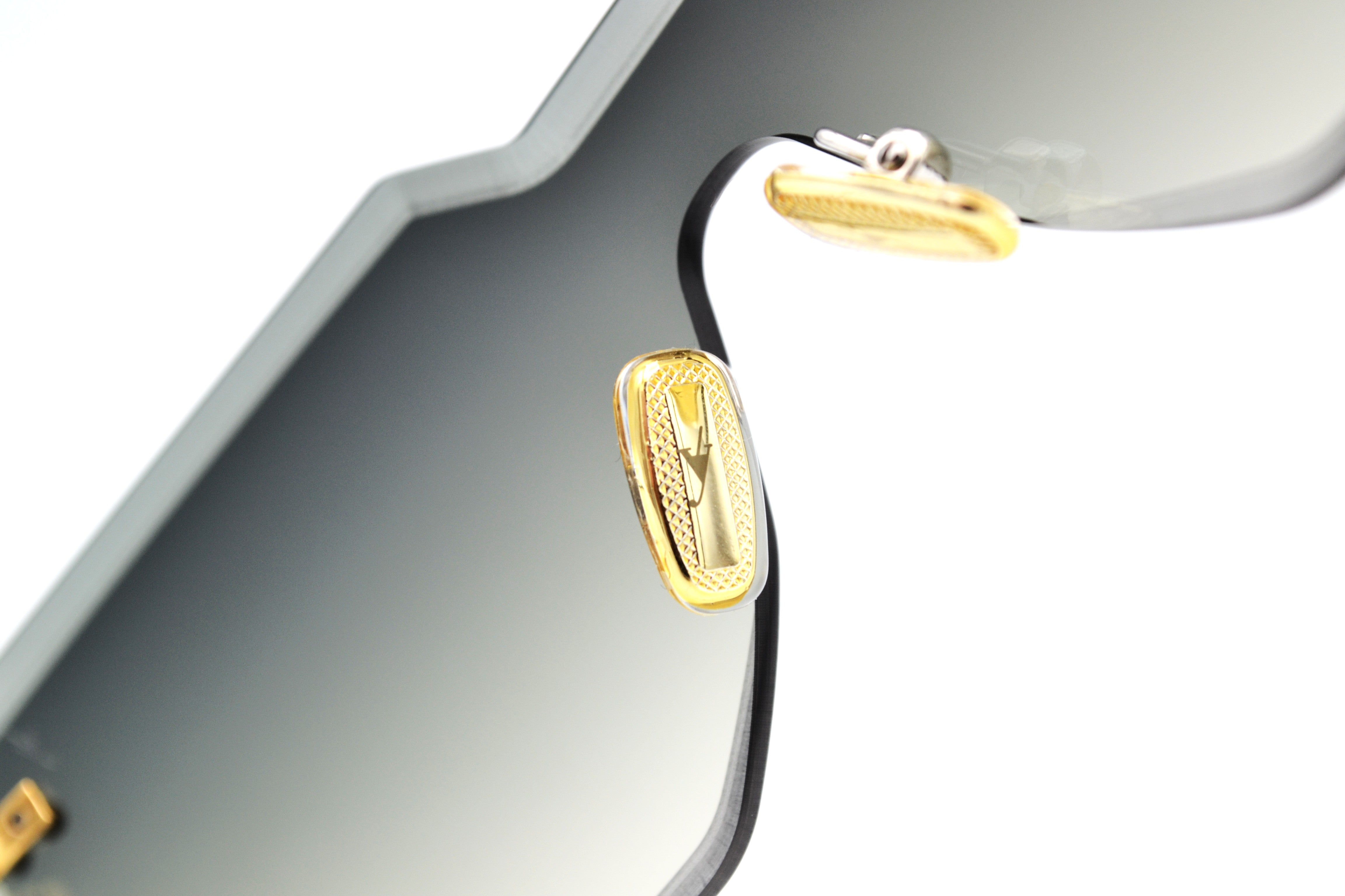 Gafas de sol Eyepetizer- BRICKEL, diseño rimless y metal dorado, para mujer