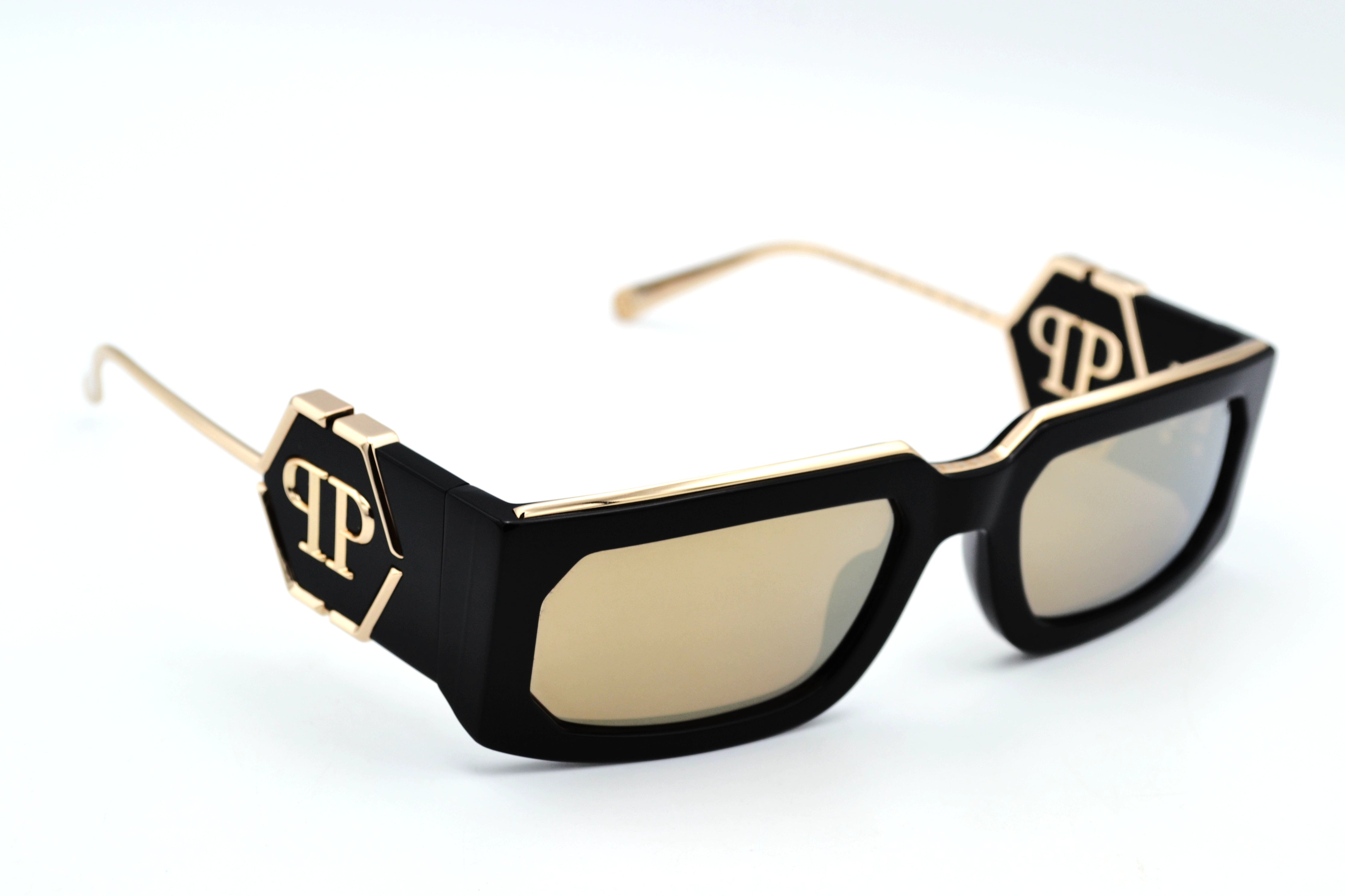 Philipp Plein Sunglasses - PLEIN ROSE VENUS SPP119 700G Gold Metal Design for Men