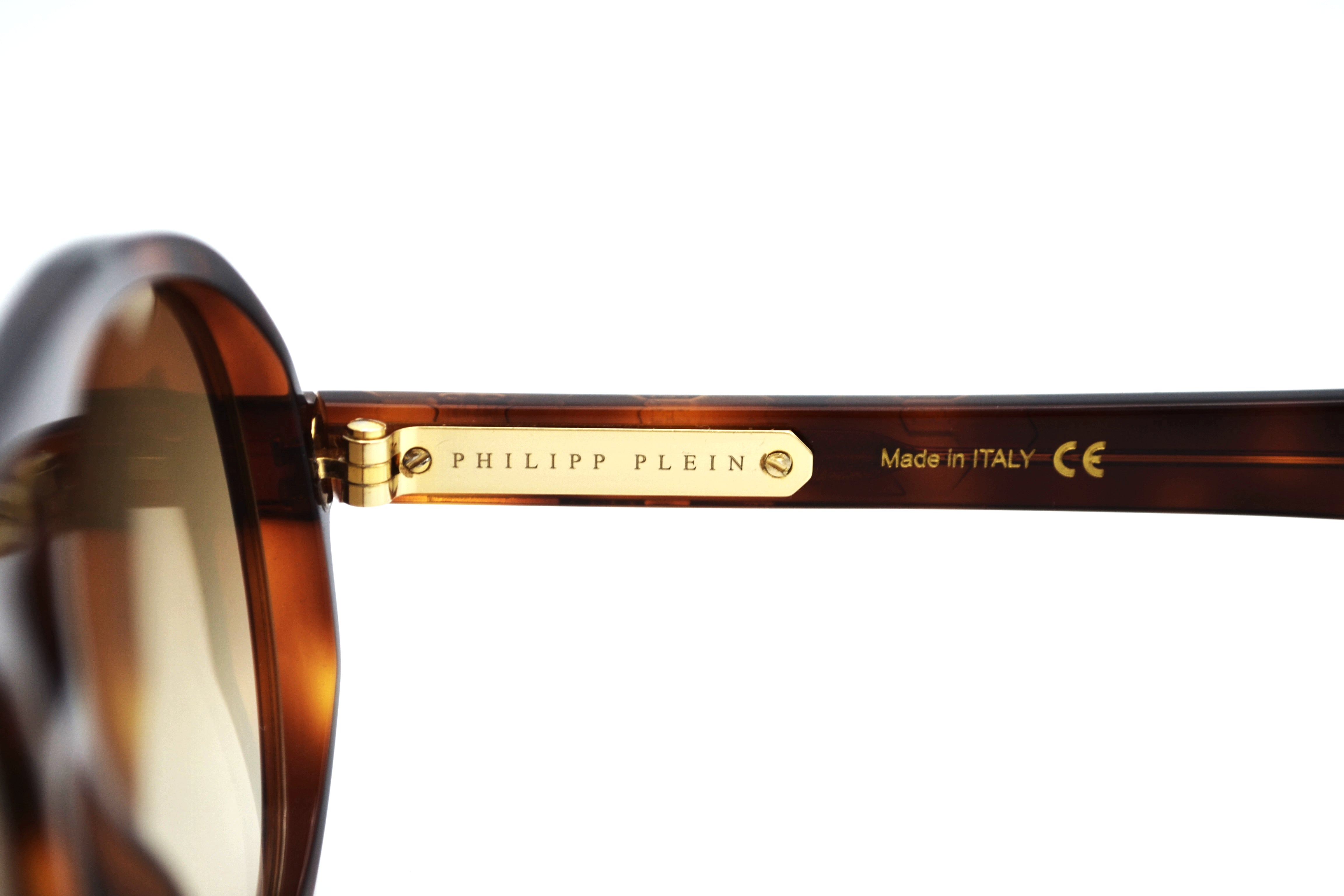 Philipp Plein Sunglasses - MES0107 GOZG Havana Brown Acetate Design for Men