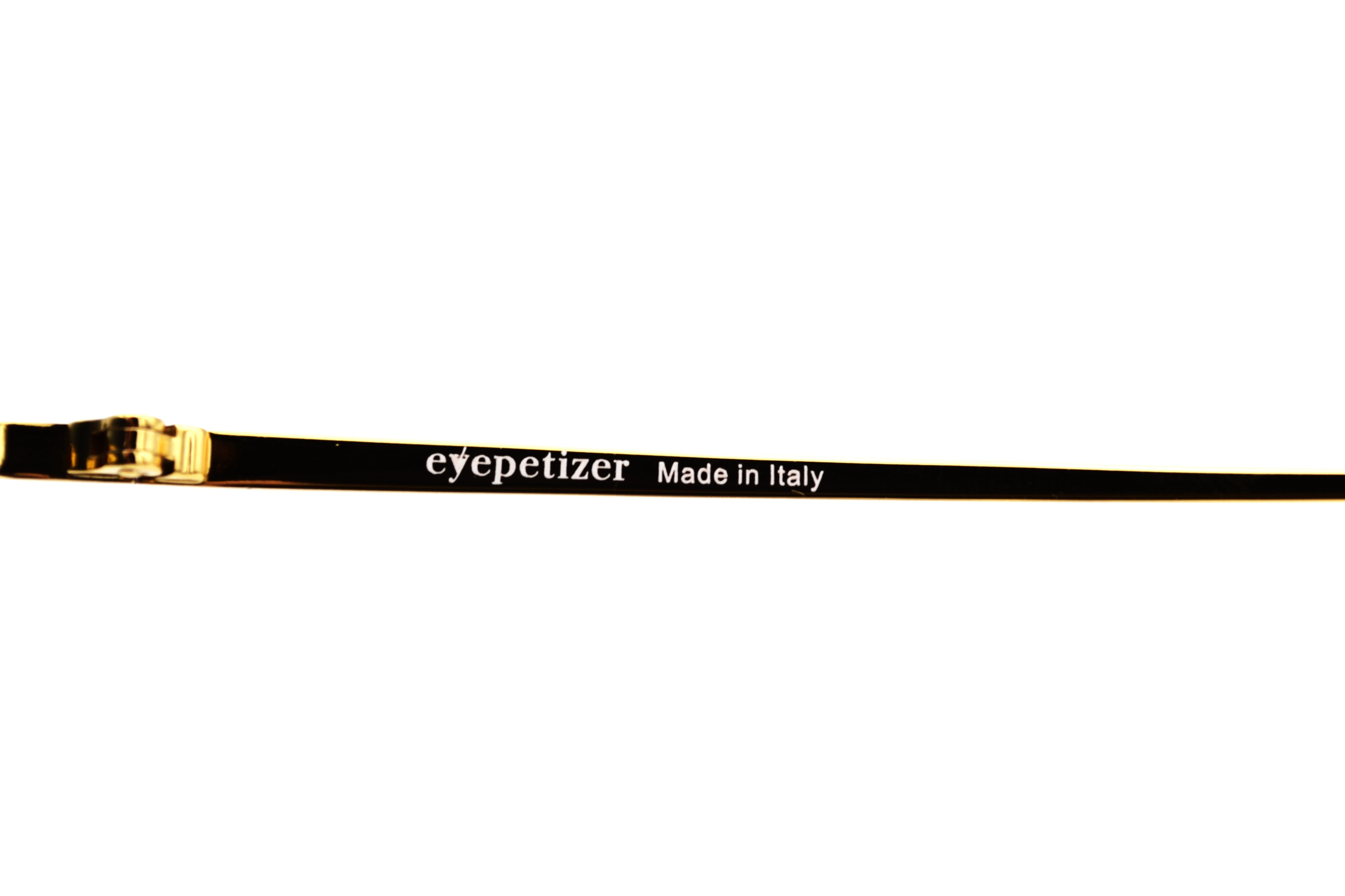 Gafas de sol Eyepetizer- BRICKEL, diseño rimless y metal dorado, para mujer