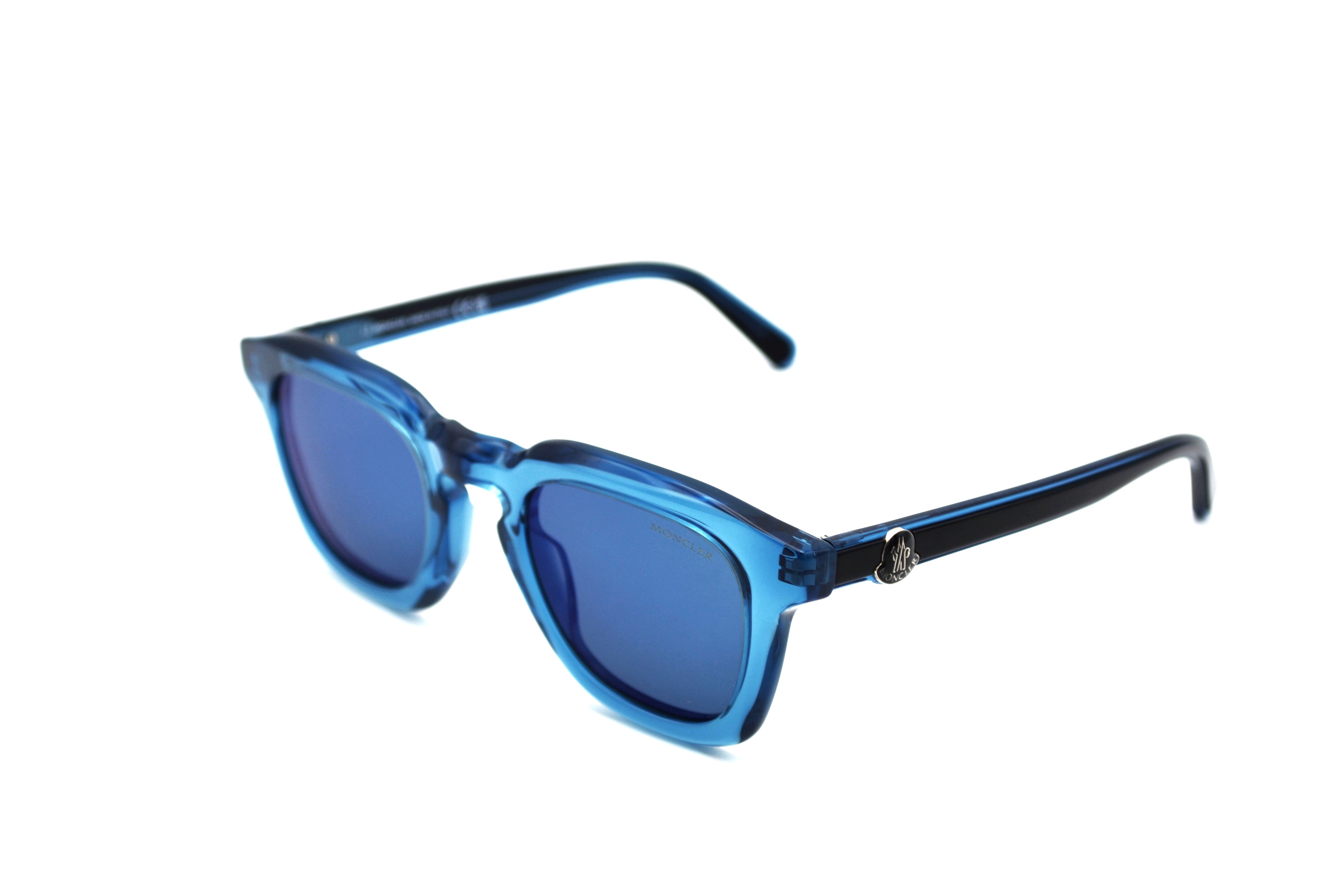 Moncler GRADD ML0262 90X Sunglasses - Transparent Blue Acetate Design Unisex