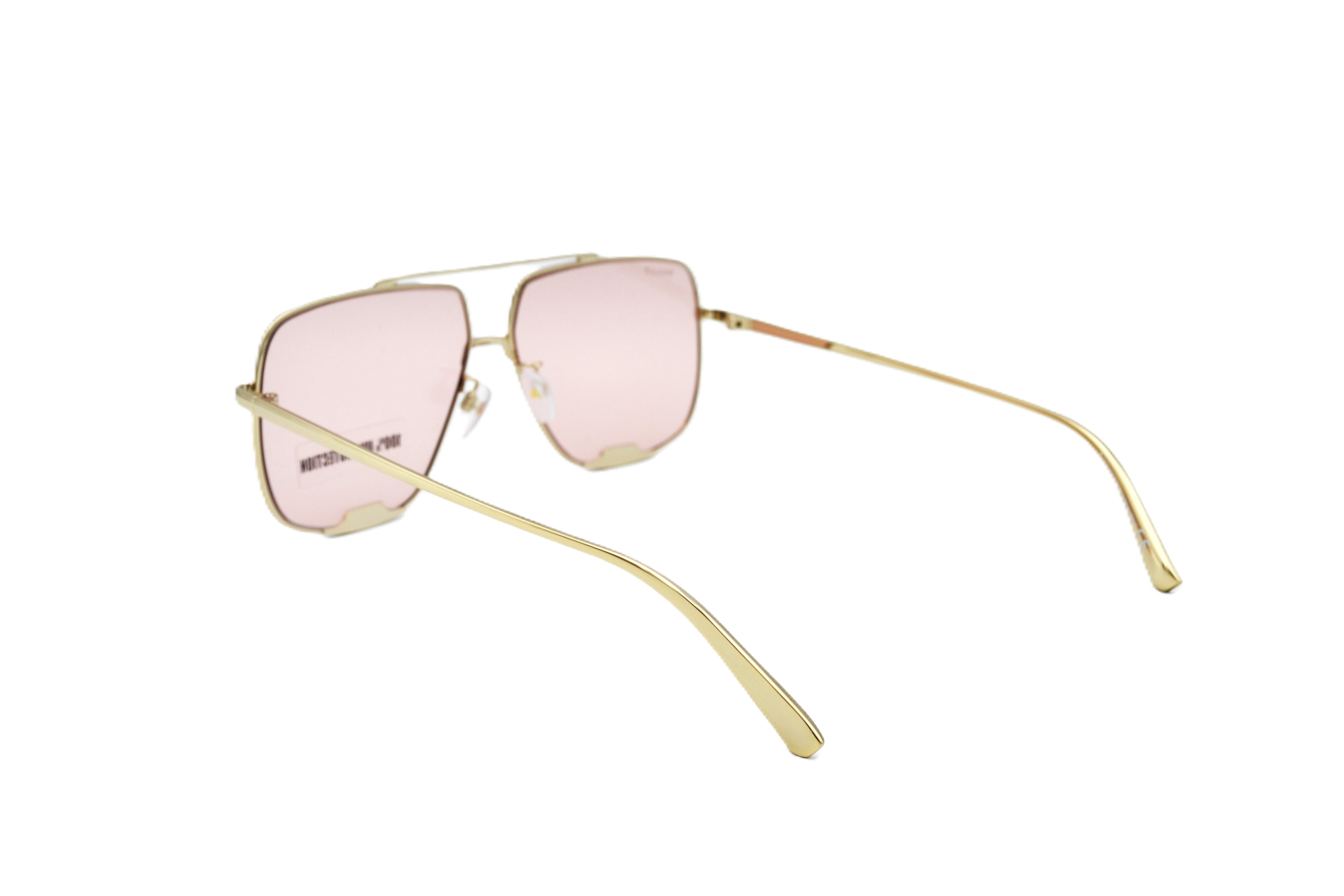 Gafas de sol Bally BY0017D 32Y - Diseño rectangular de metal dorado unisex