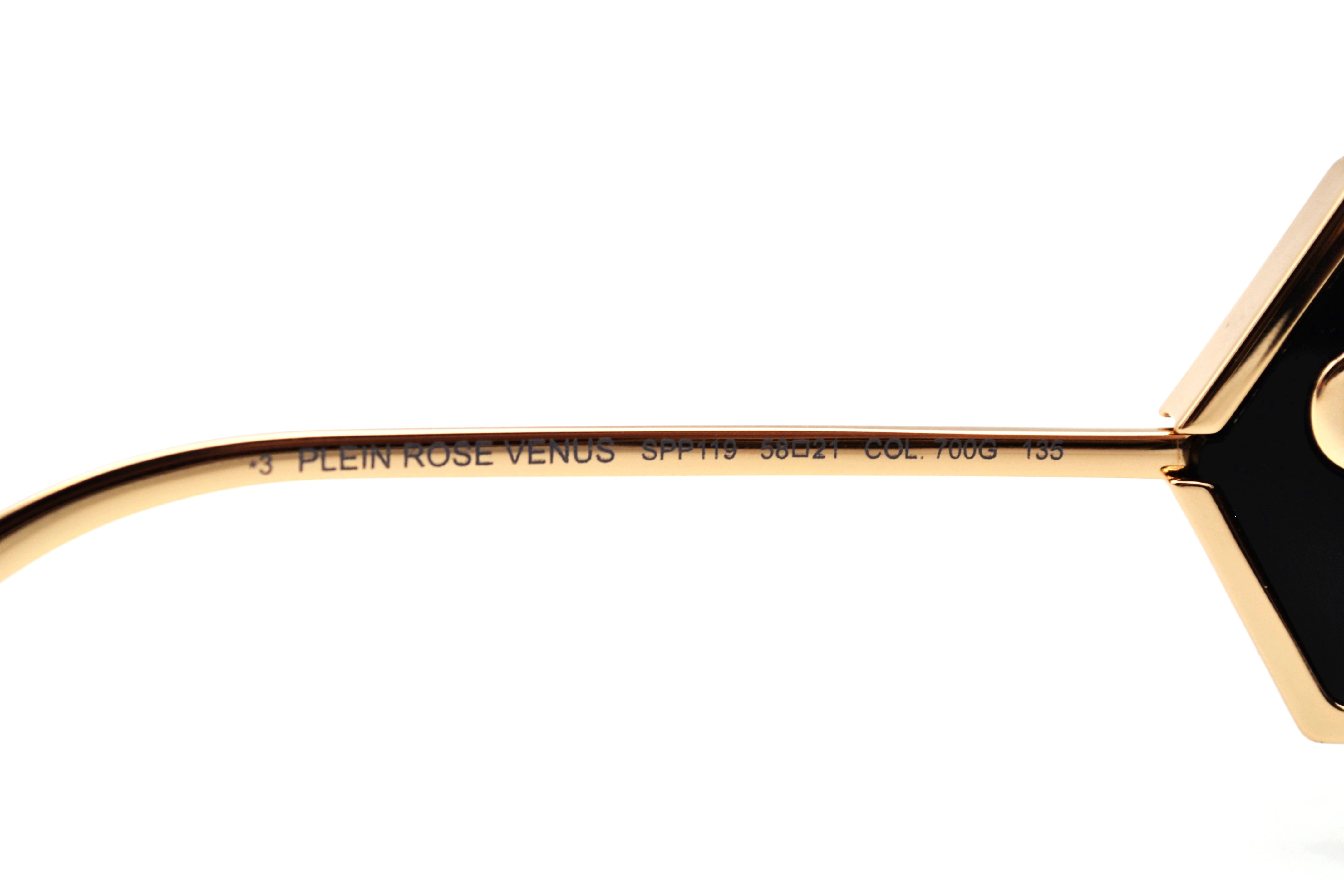 Philipp Plein Sunglasses - PLEIN ROSE VENUS SPP119 700G Gold Metal Design for Men