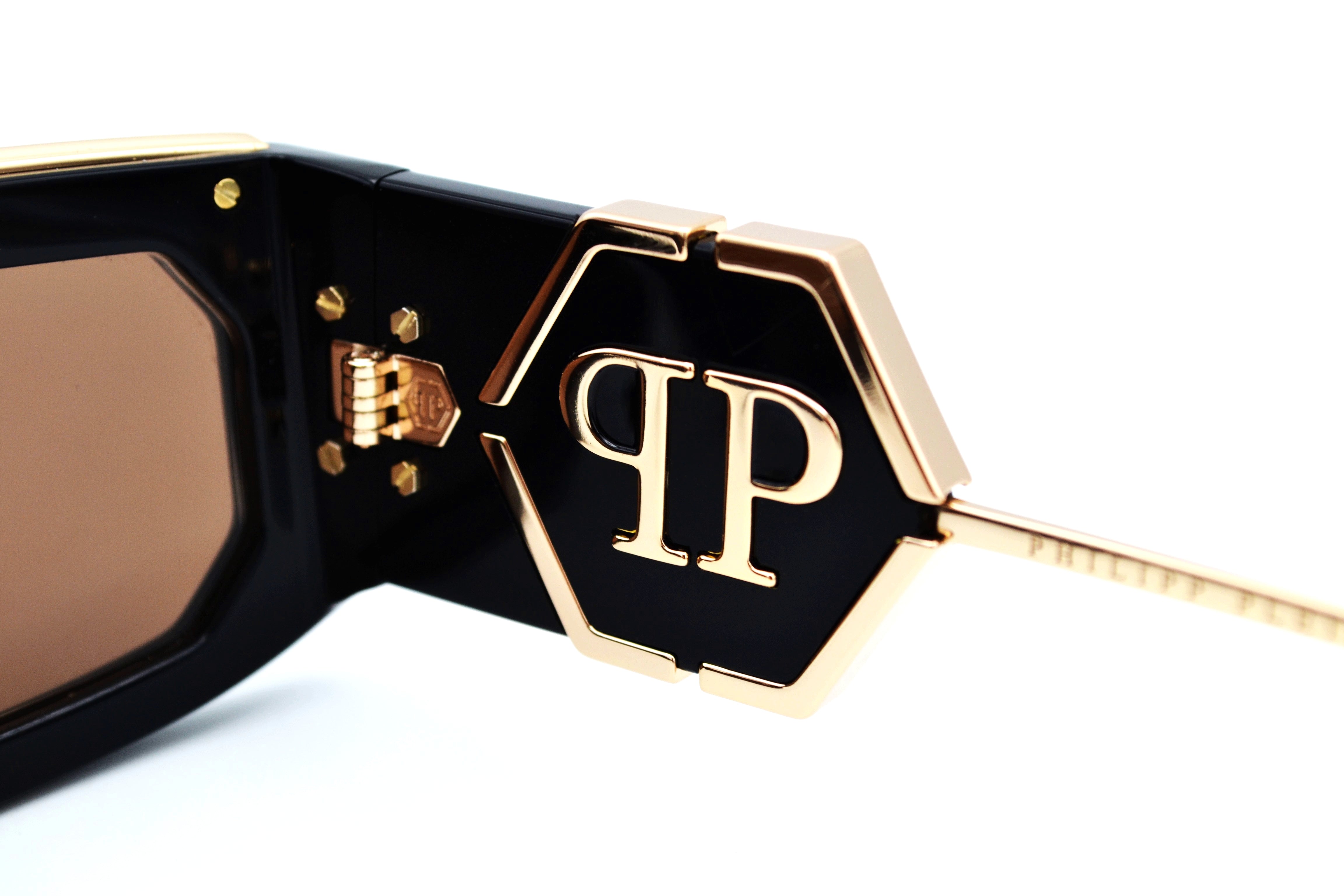 Philipp Plein Sunglasses - PLEIN ROSE VENUS SPP119 700G Gold Metal Design for Men