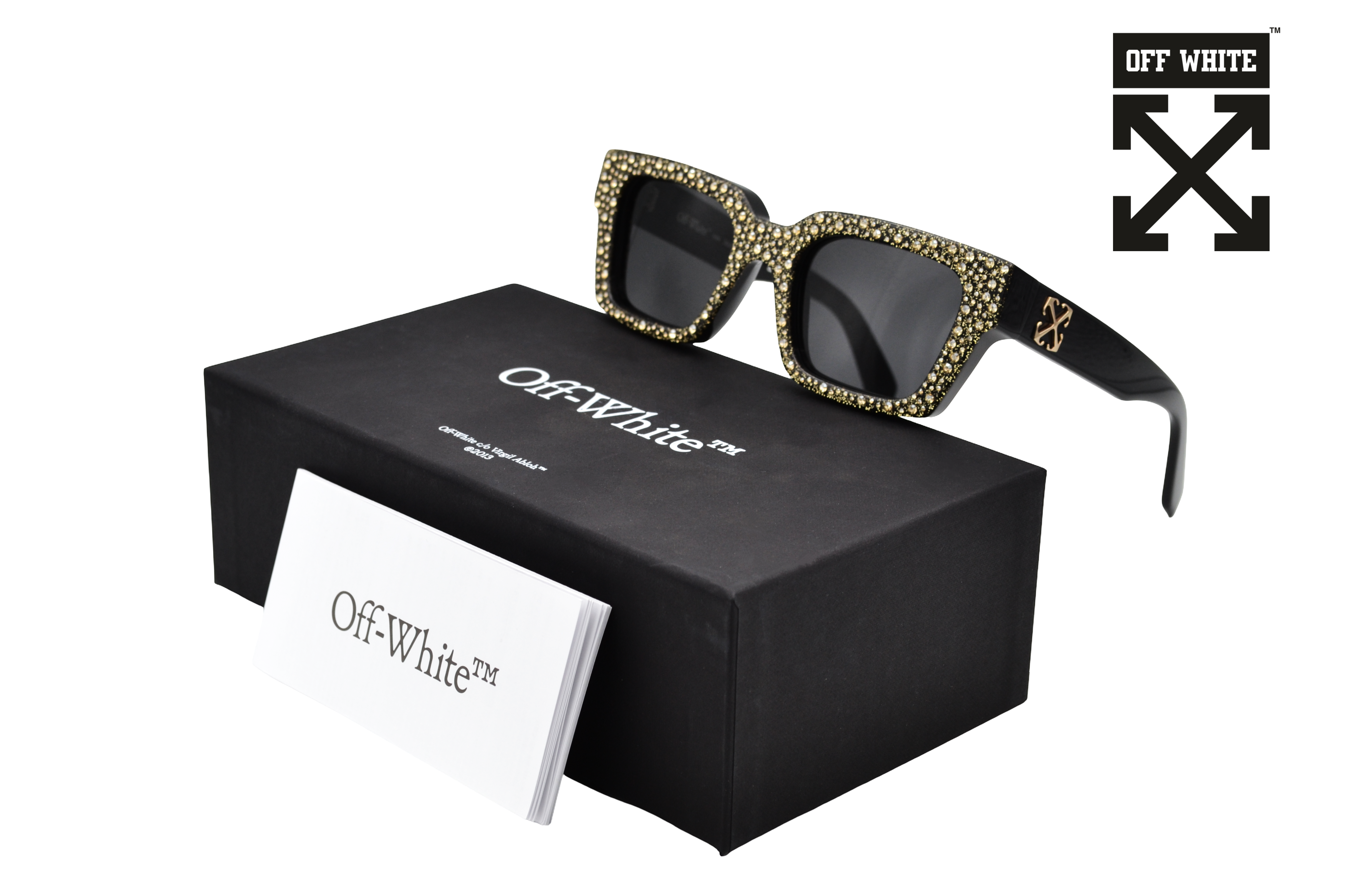 Gafas de sol Off White - VIRGIL OERI126L 7607 - Diseño de Acetato con lunares de metal, para mujer - unisex