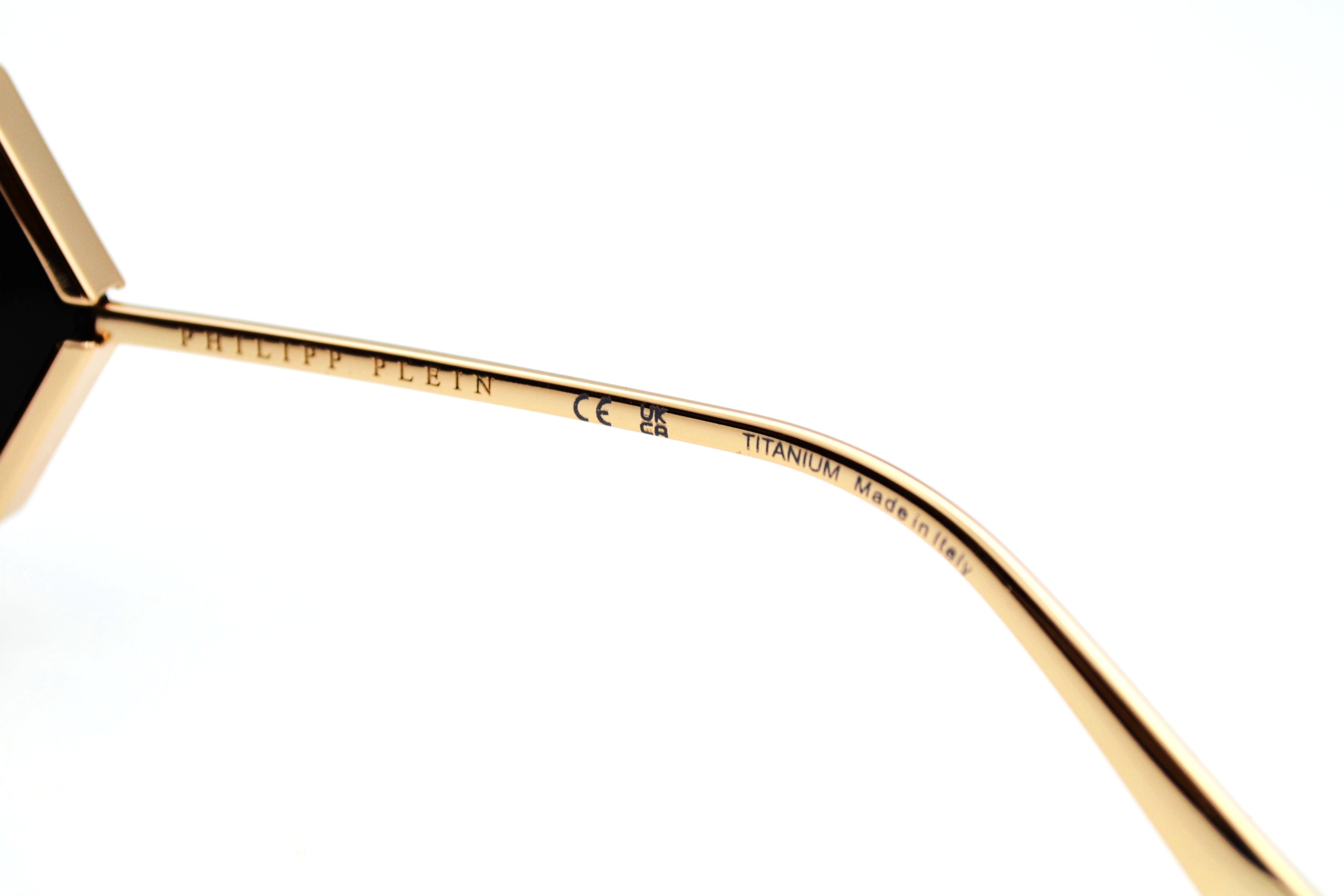 Philipp Plein Sunglasses - PLEIN ROSE VENUS SPP119 700G Gold Metal Design for Men