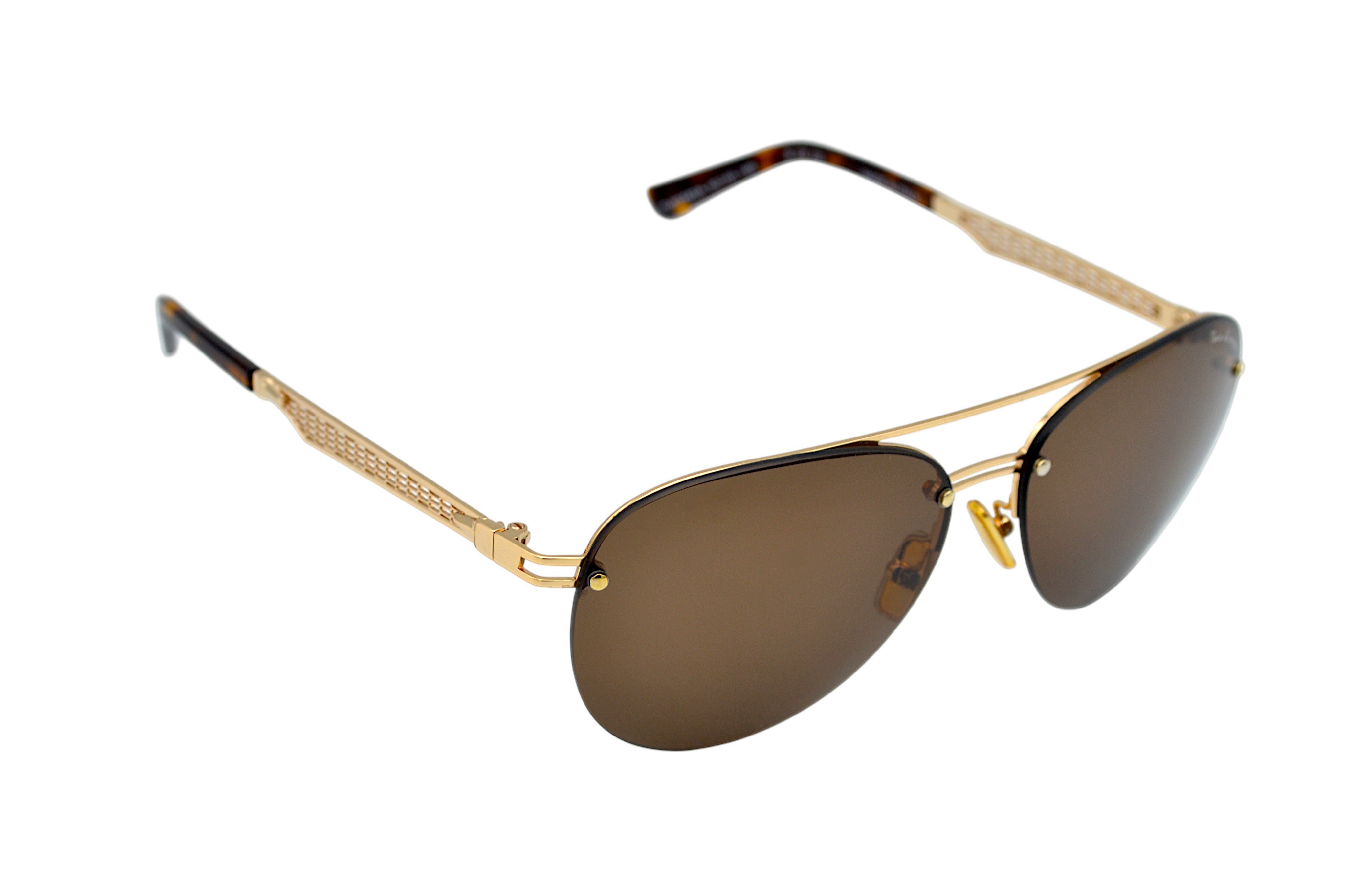 Gafas de sol Tonino Lamborghini TL603S02A Metal dorado, Lentes de color marrón