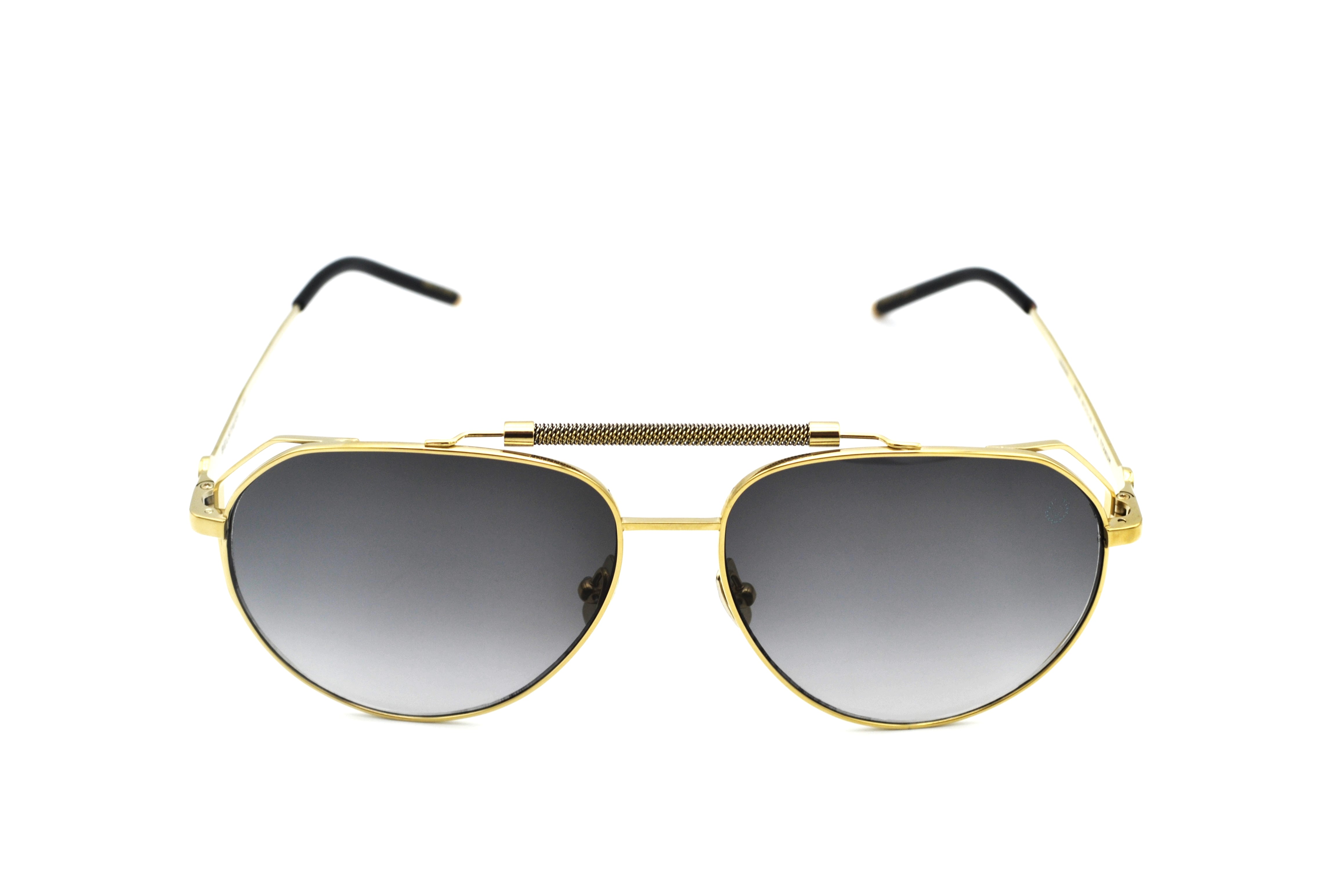 Gafas de sol Belstaff LEGEND Dorado, Diseño de aviador de metal, Fabricado en Japón