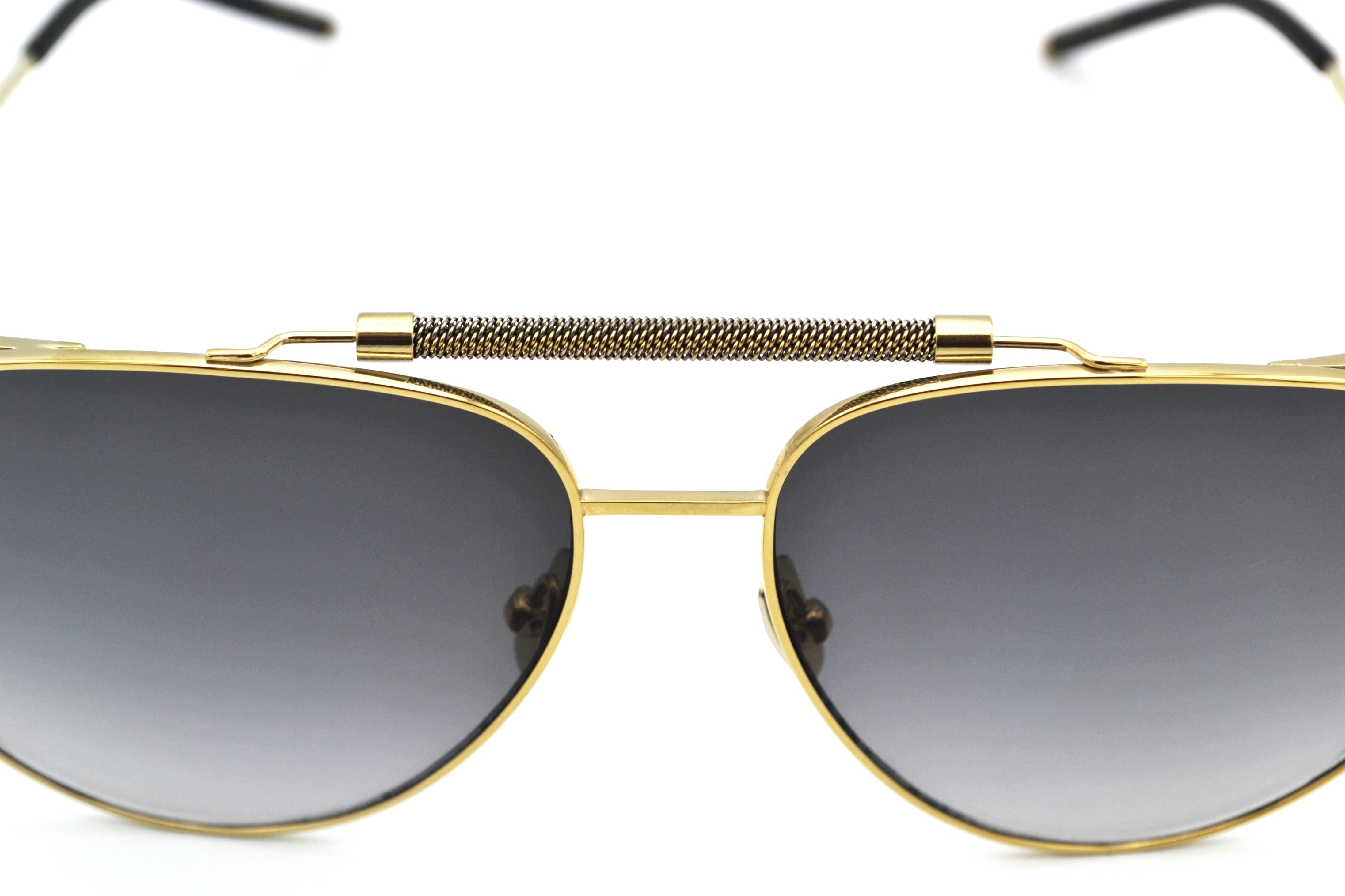 Gafas de sol Belstaff LEGEND Dorado, Diseño de aviador de metal, Fabricado en Japón