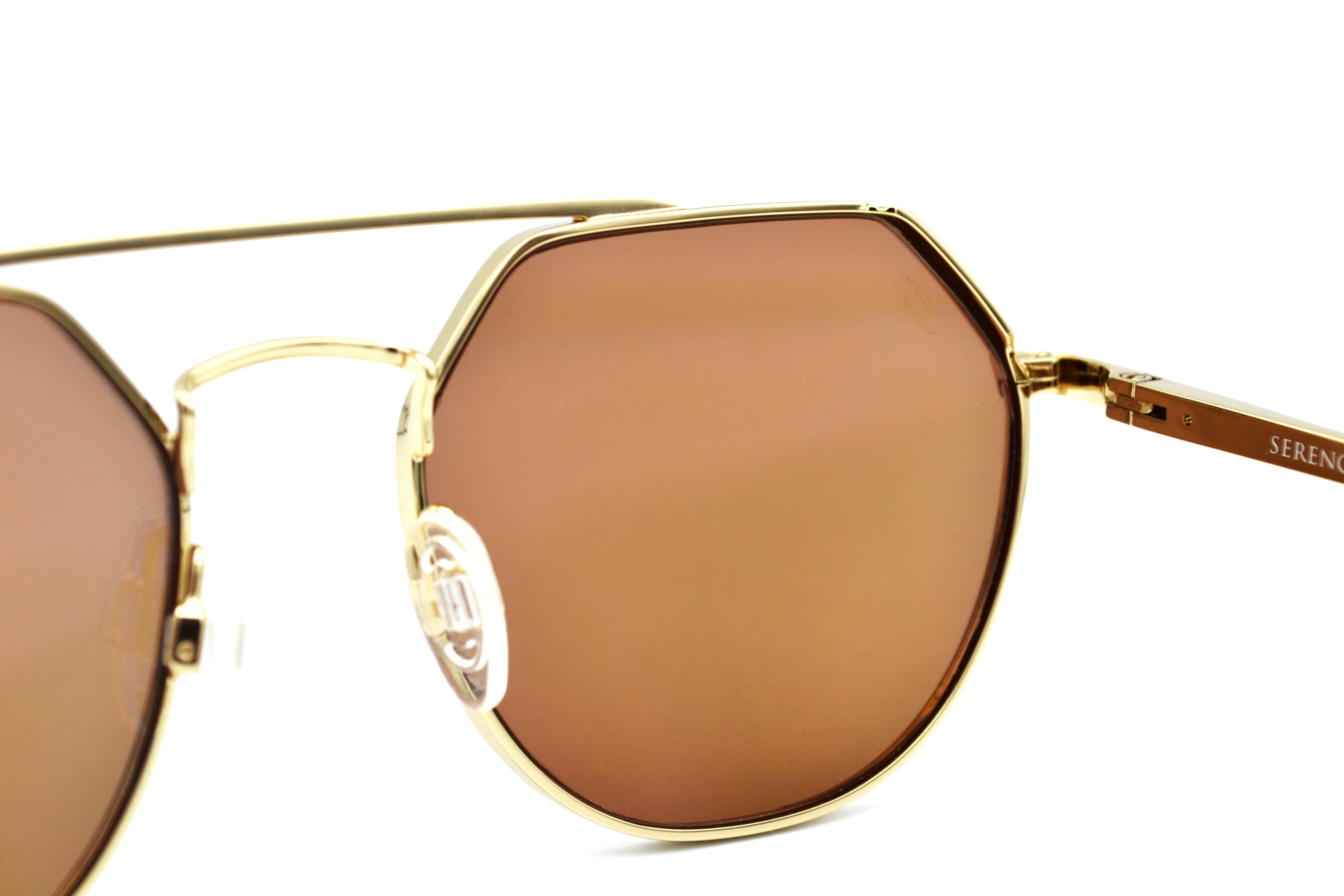 Gafas de sol Serengeti SHELBY SS533003 Diseño de metal dorado, unisex