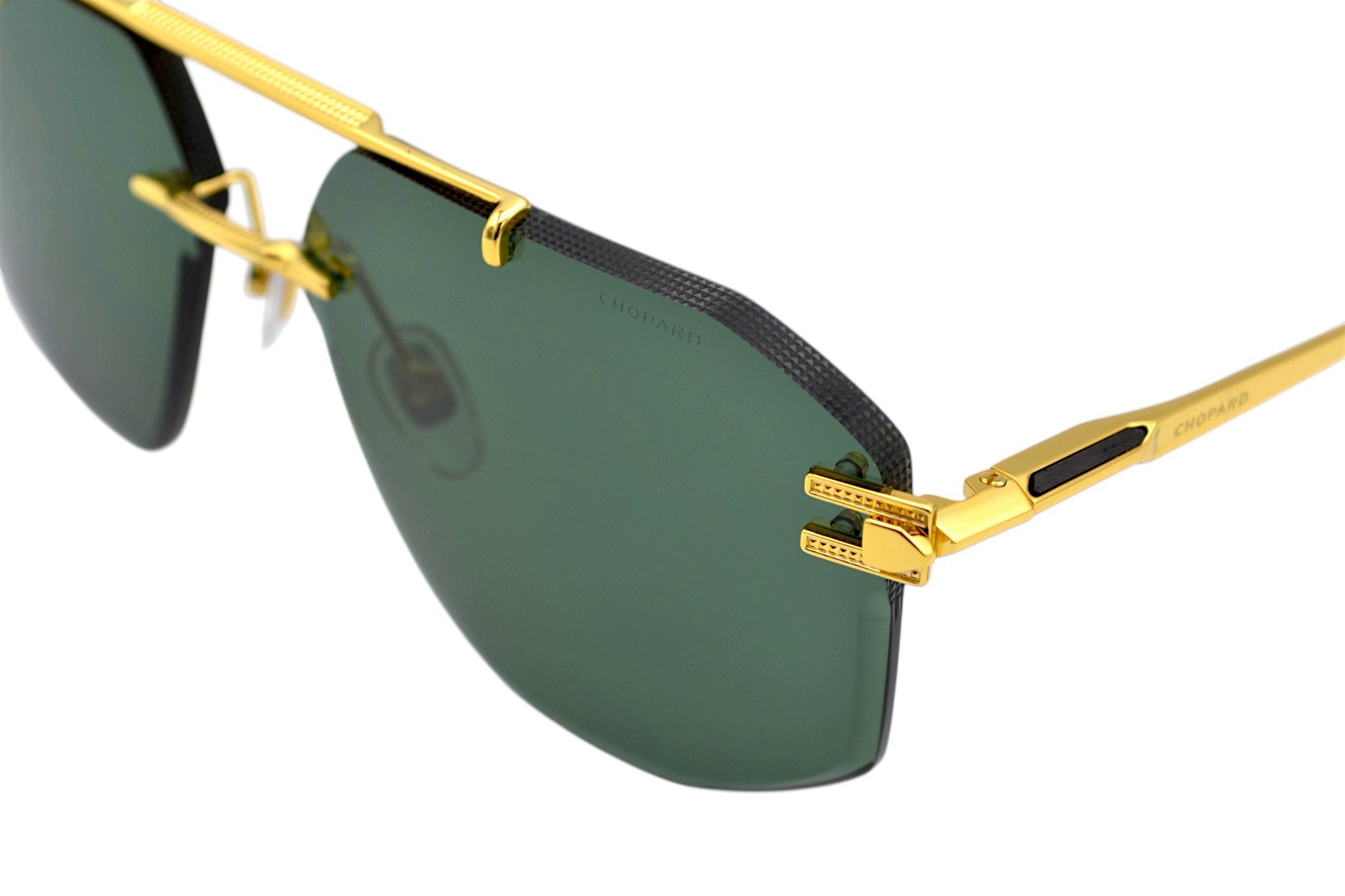 Gafas de sol Chopard SCHL23 0400 Diseño rectangular rimless para hombre