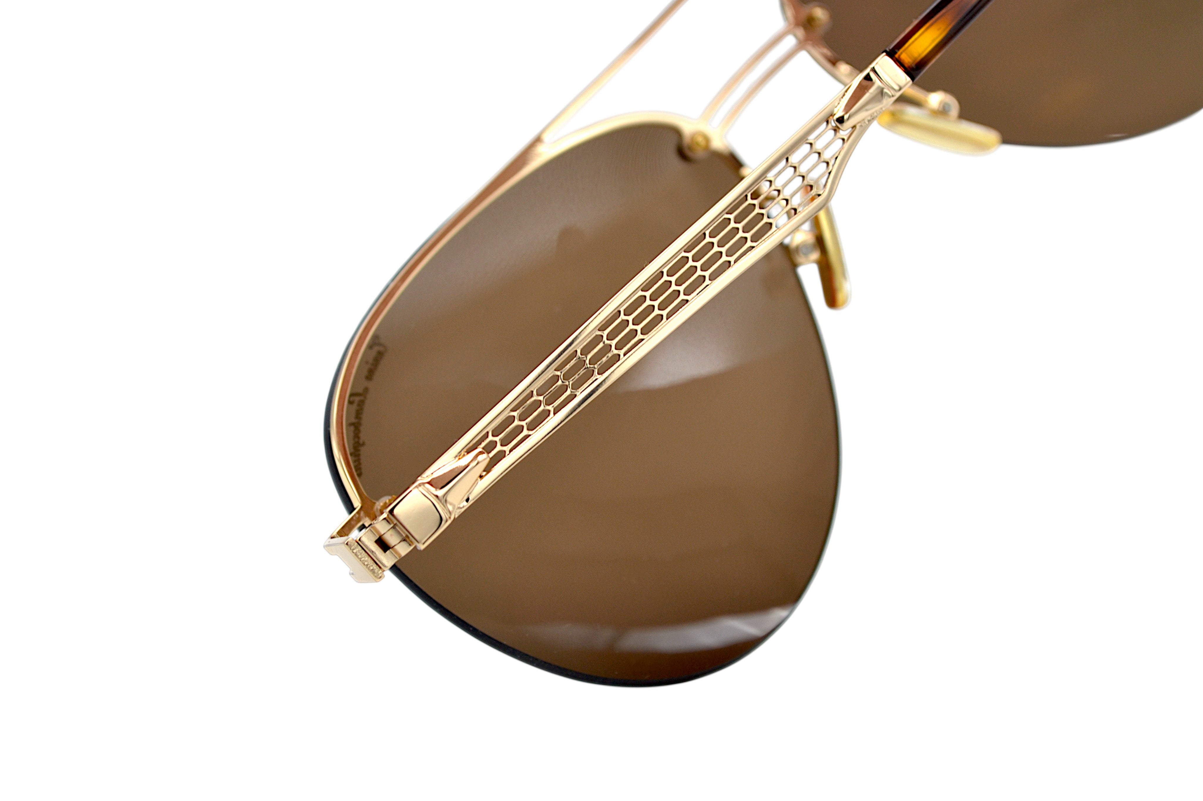 Gafas de sol Tonino Lamborghini TL603S02A Metal dorado, Lentes de color marrón