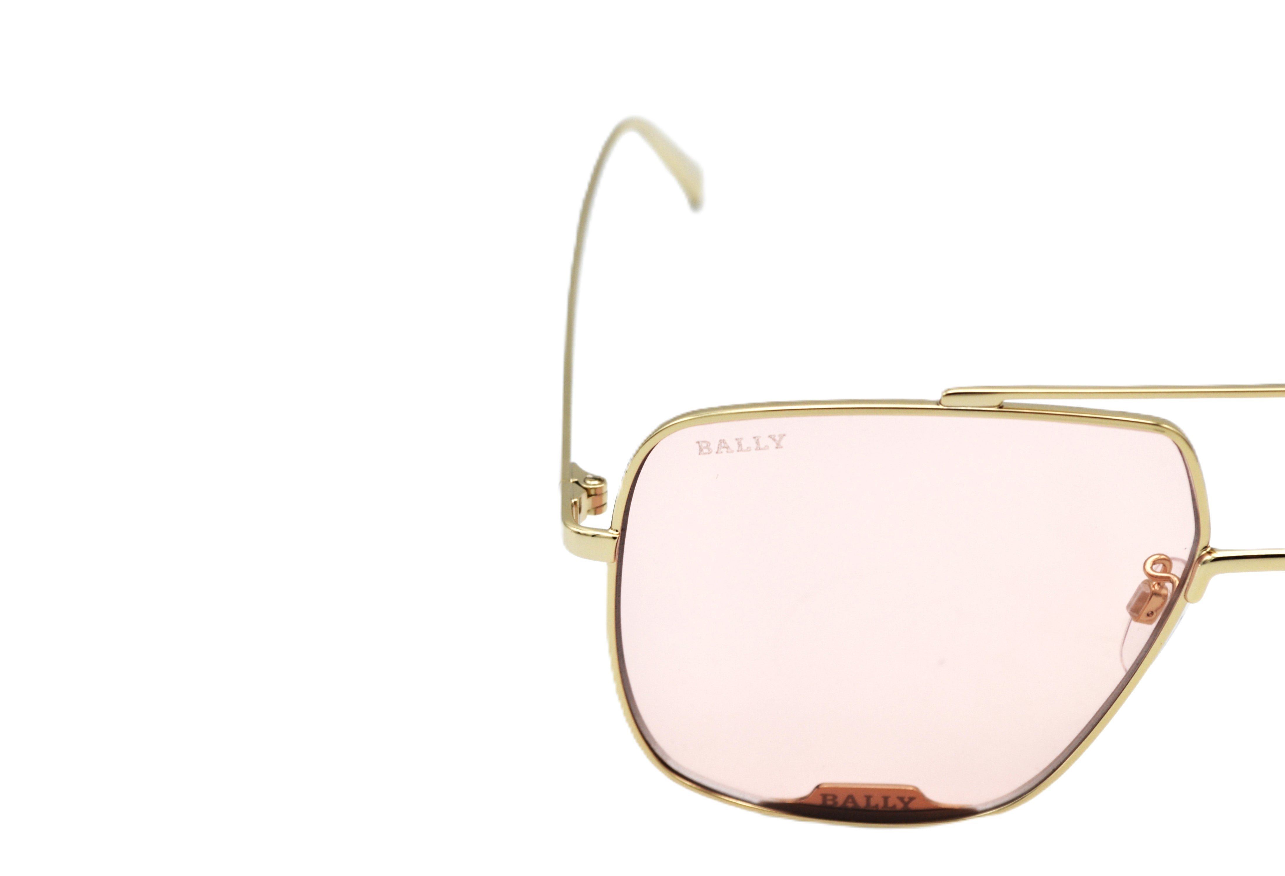 Gafas de sol Bally BY0017D 32Y - Diseño rectangular de metal dorado unisex