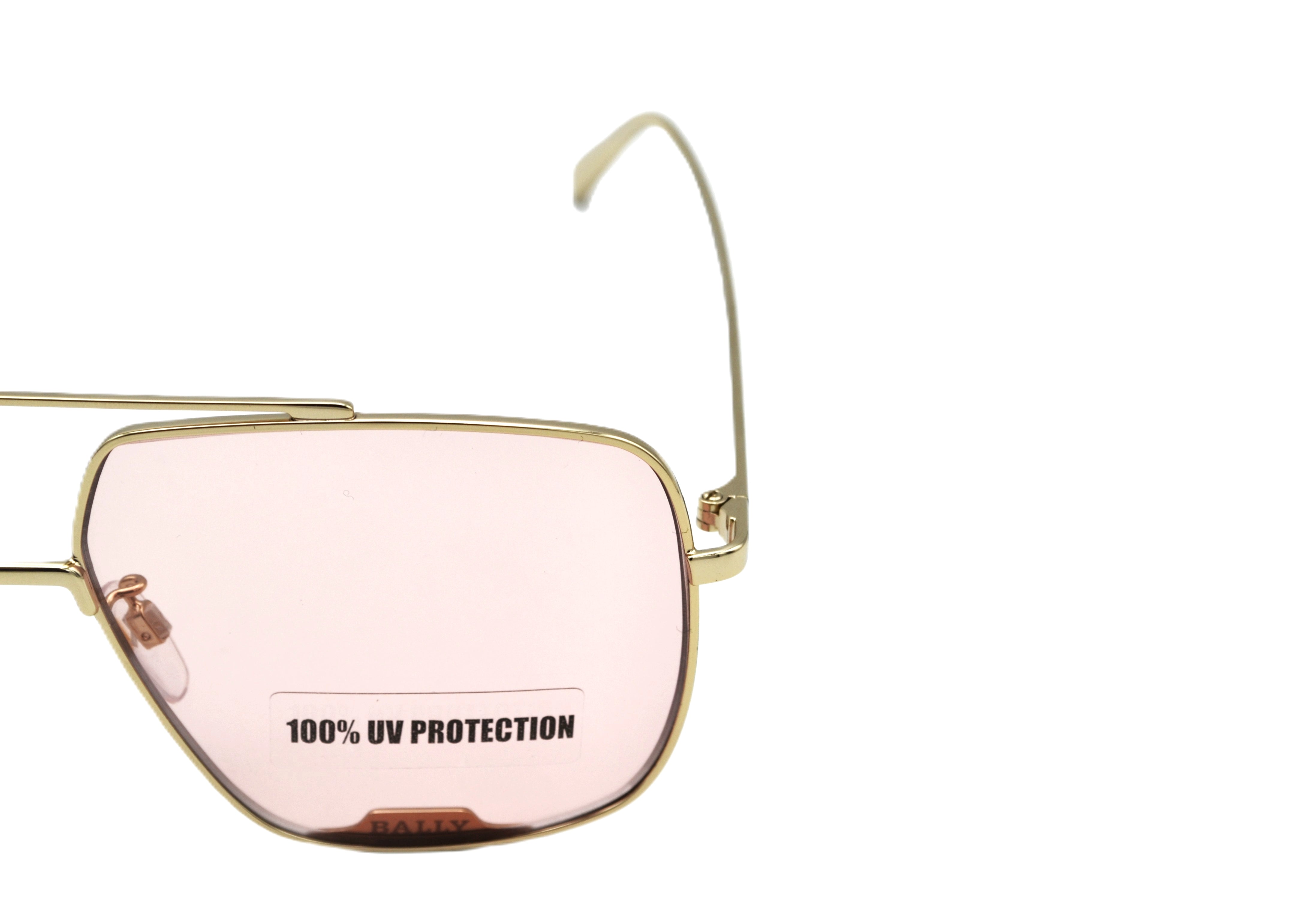 Gafas de sol Bally BY0017D 32Y - Diseño rectangular de metal dorado unisex