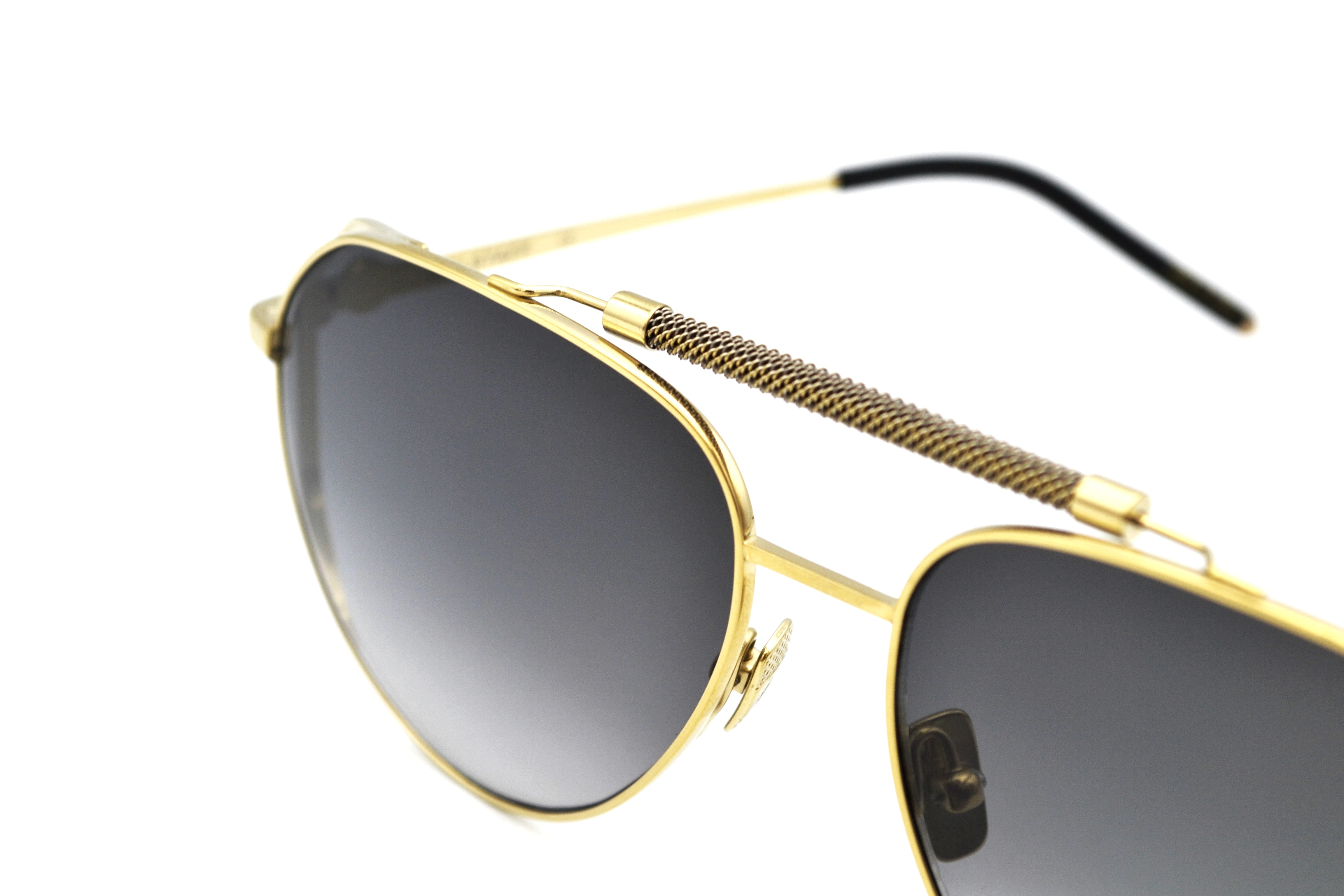 Gafas de sol Belstaff LEGEND Dorado, Diseño de aviador de metal, Fabricado en Japón