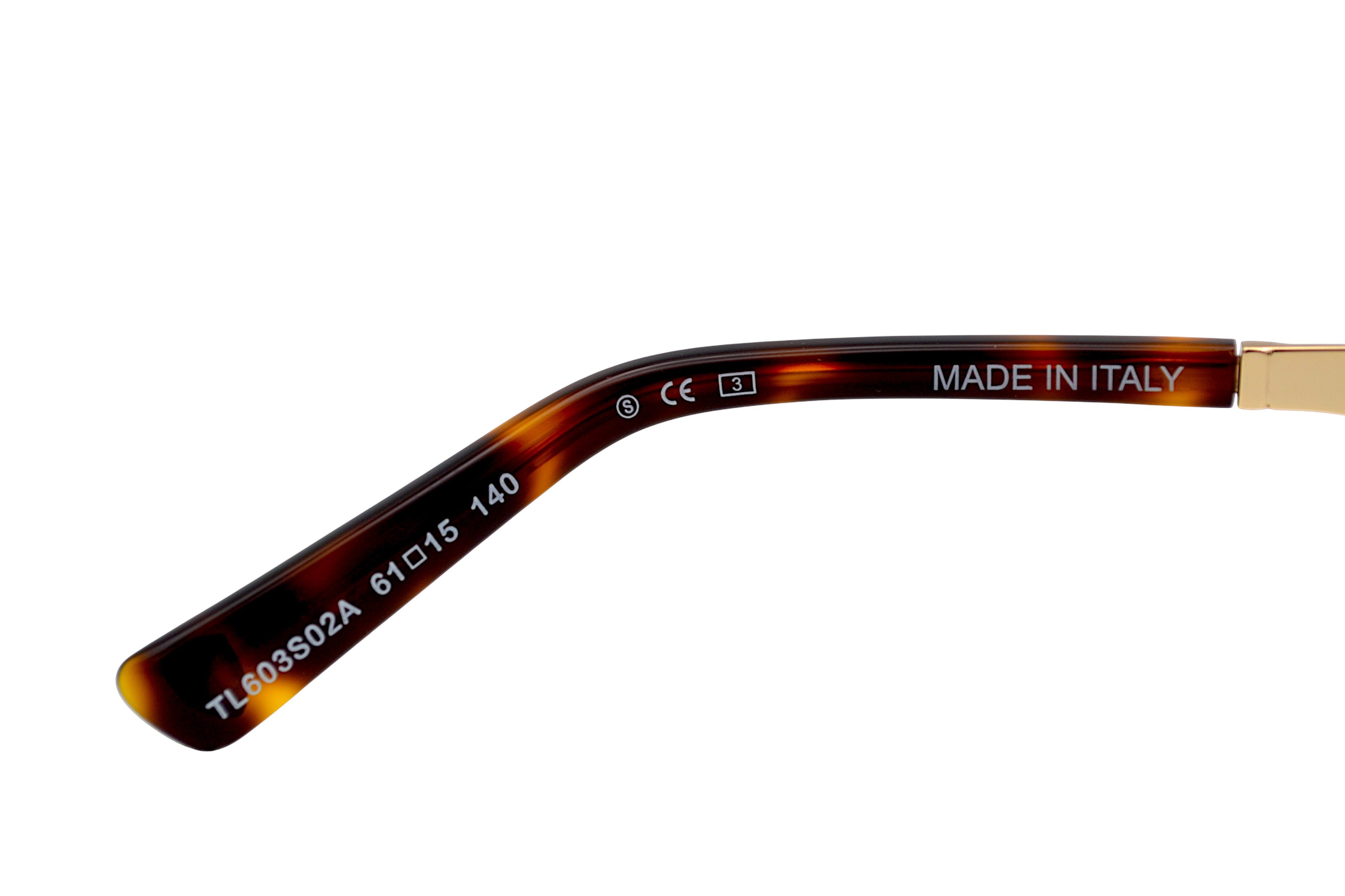 Gafas de sol Tonino Lamborghini TL603S02A Metal dorado, Lentes de color marrón