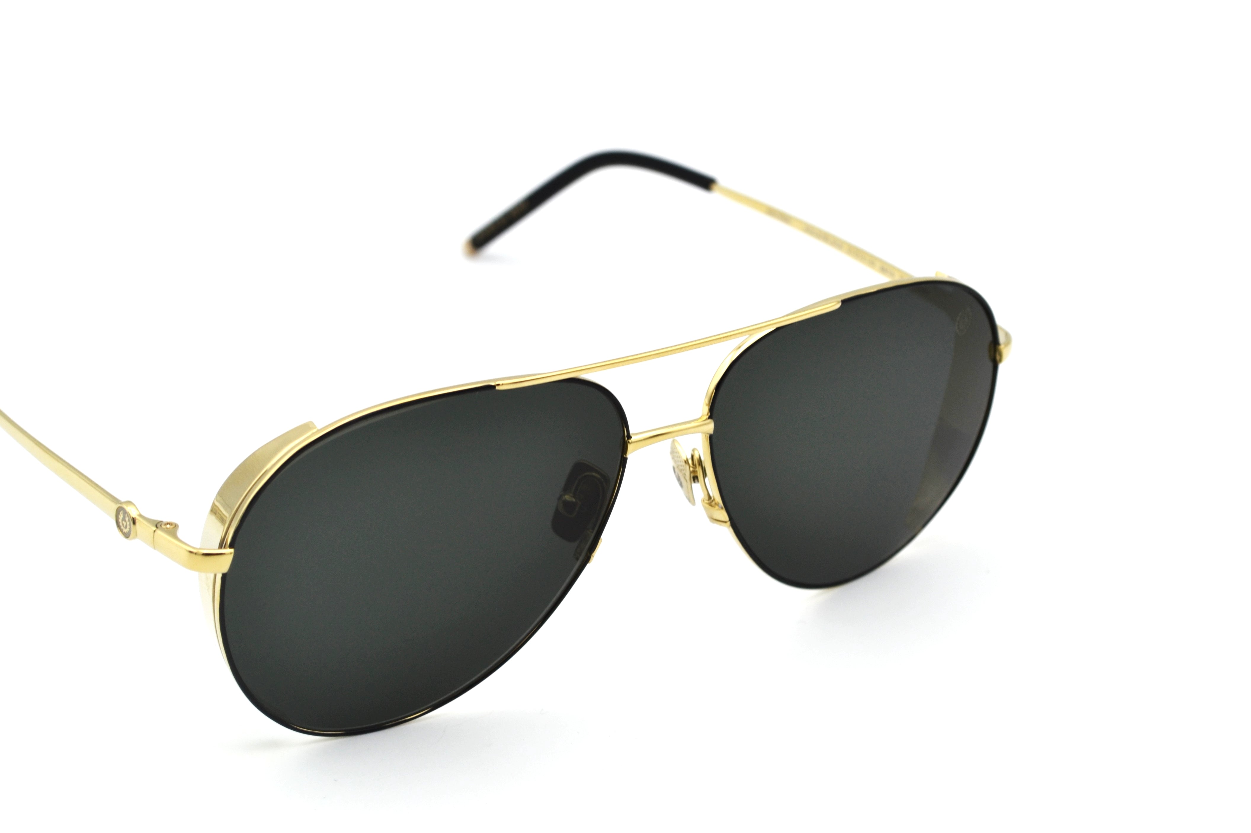 Belstaff ARCHER Gold Sunglasses, Metal Aviator Design, Made in Japan