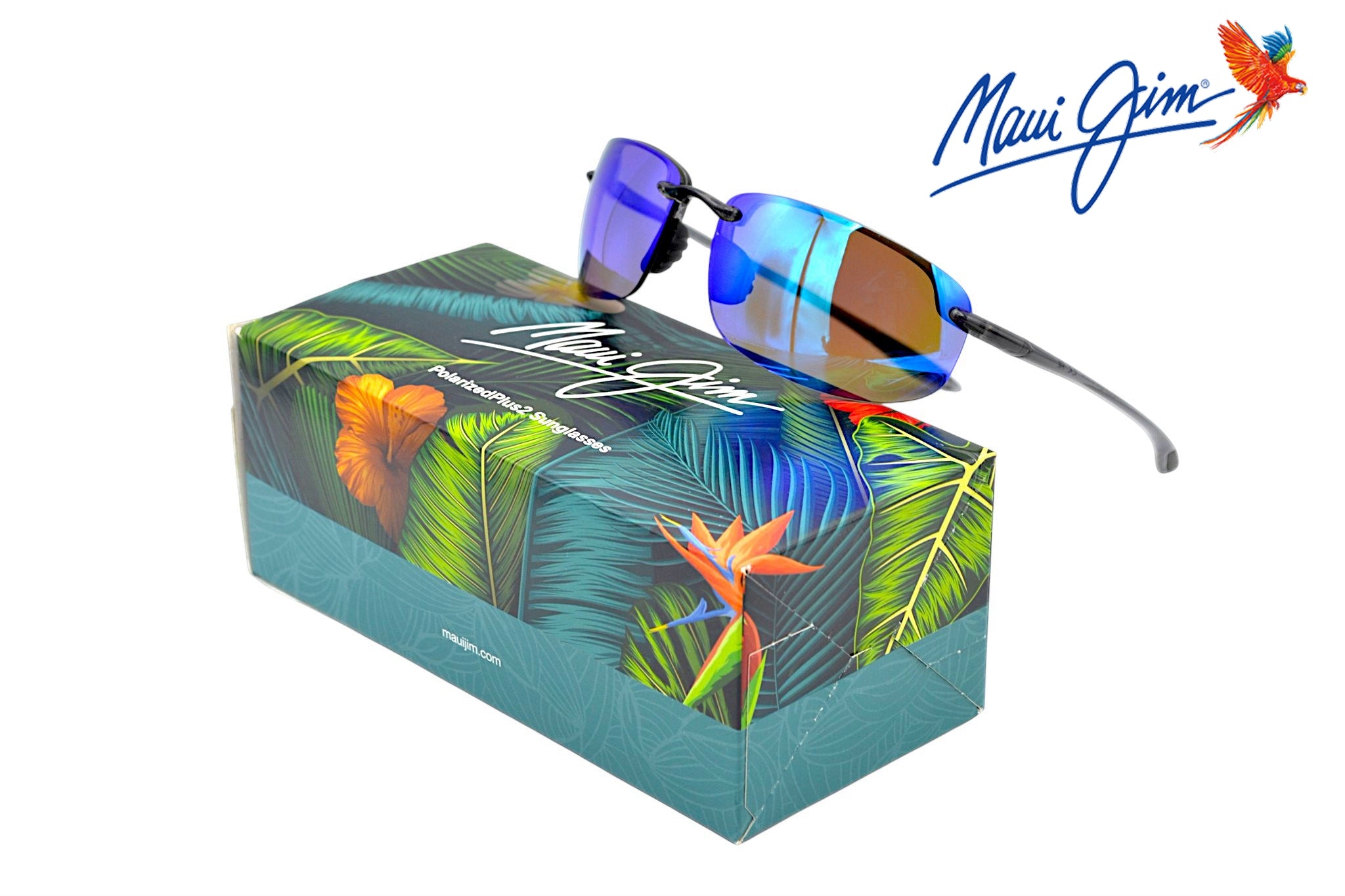 MAUI JIM Sunglasses - Blue HO'OKIPA Lenses POLARIZED PLUS 2 Technology - MJ0407S-004