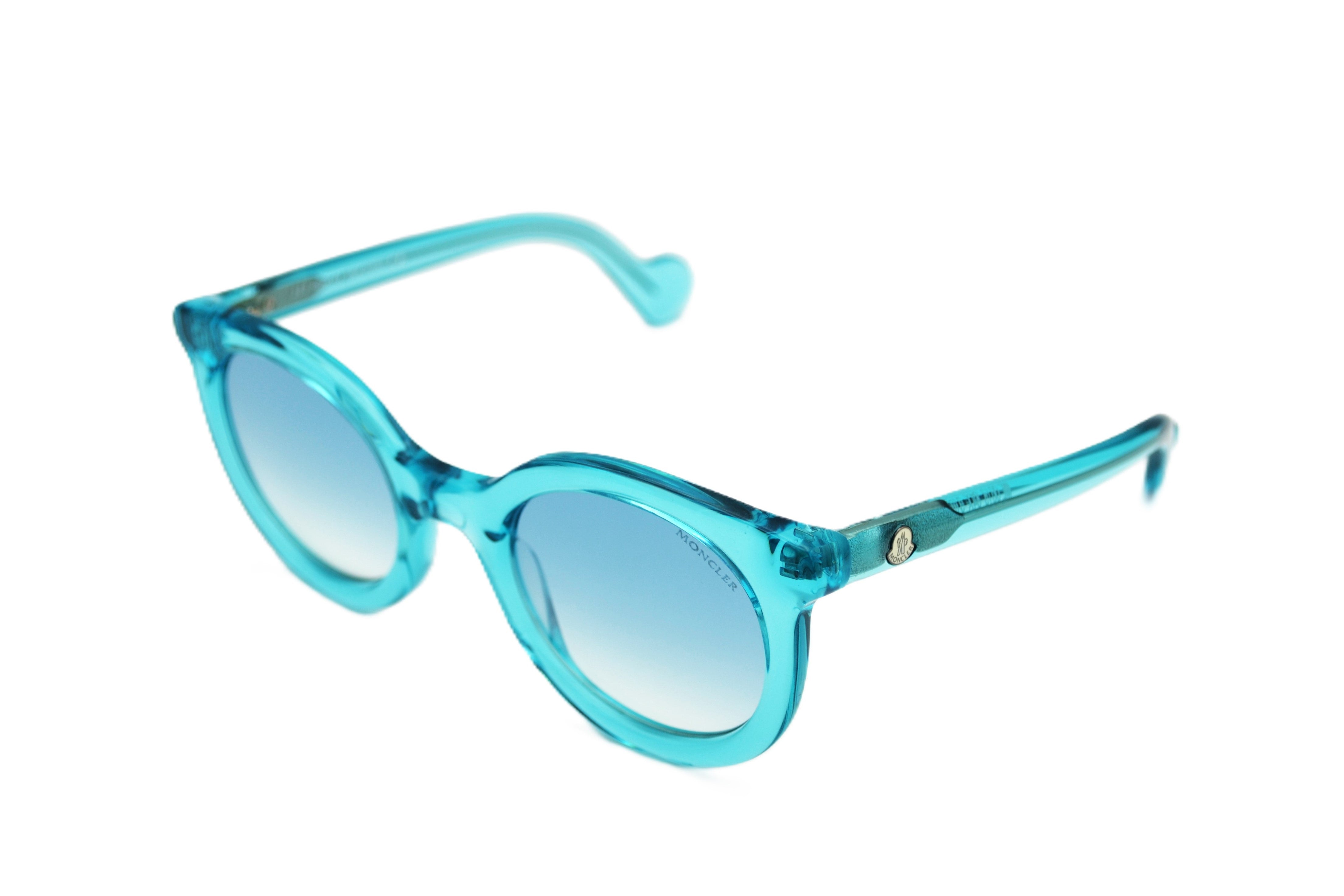 Gafas de sol Moncler ML0015 84X - Diseño de acetato azul transparente, unisex