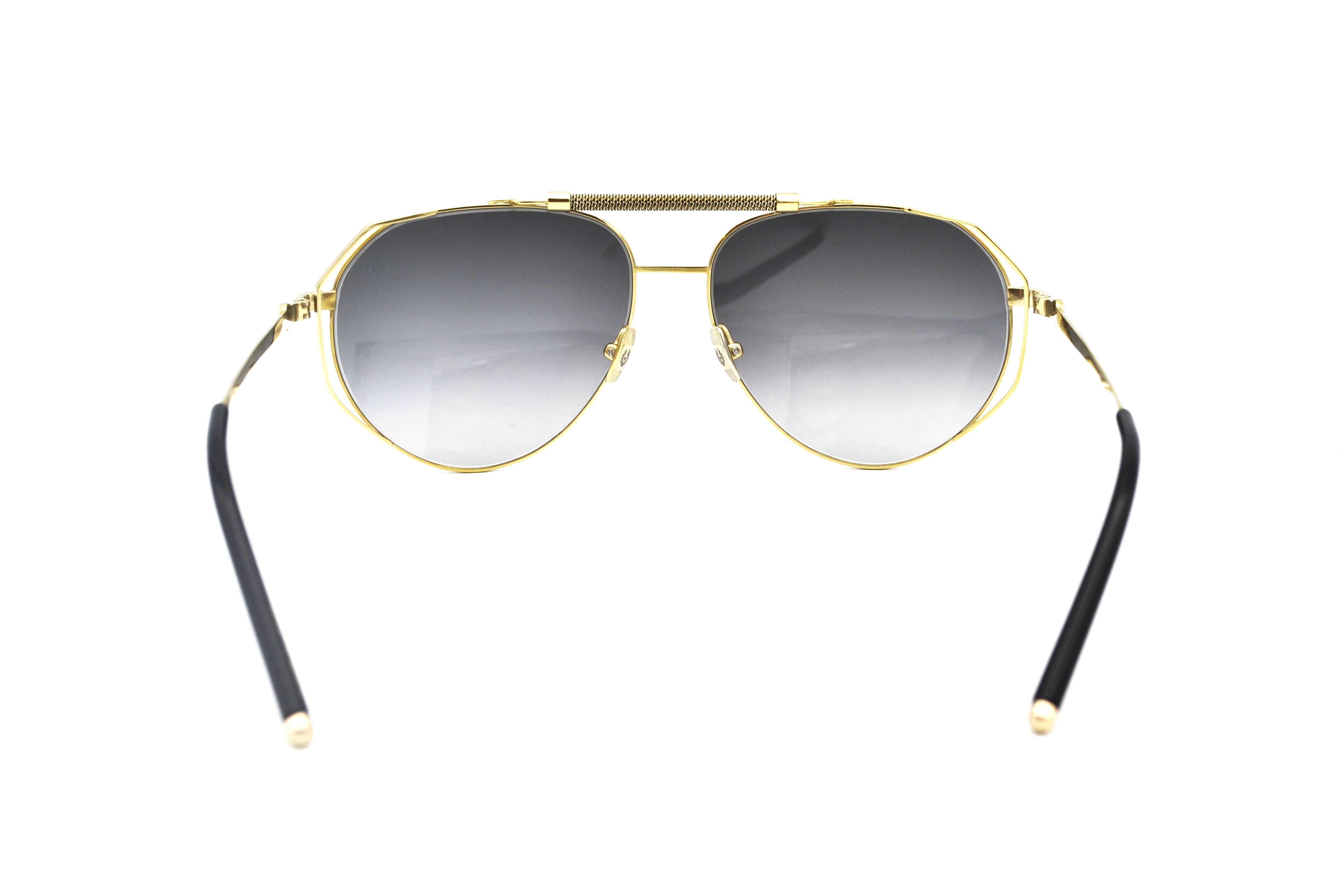 Gafas de sol Belstaff LEGEND Dorado, Diseño de aviador de metal, Fabricado en Japón