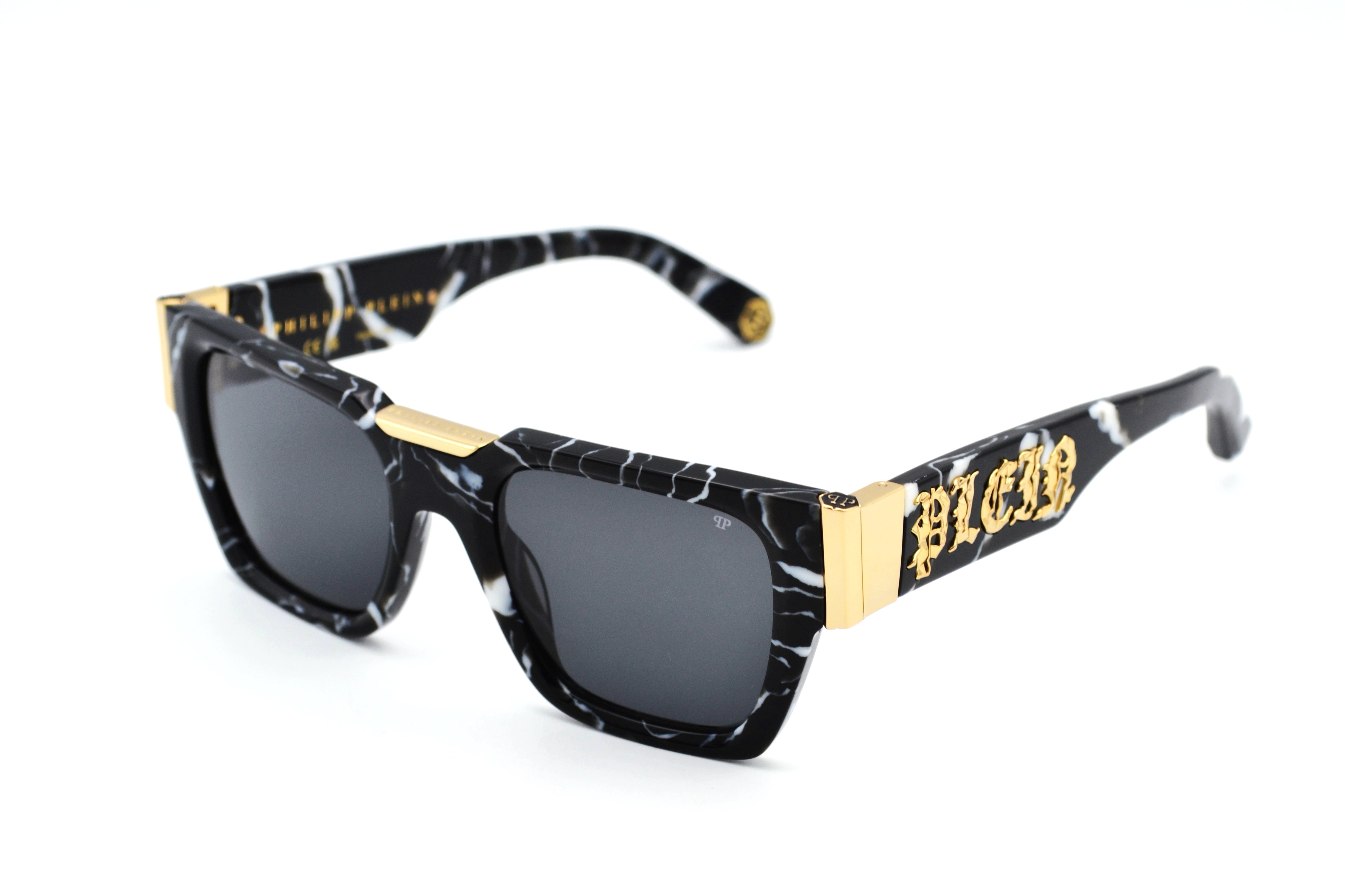 Philipp Plein Sunglasses - PLEIN GLARES SPP095 Acetate and Gold Metal Design for Men