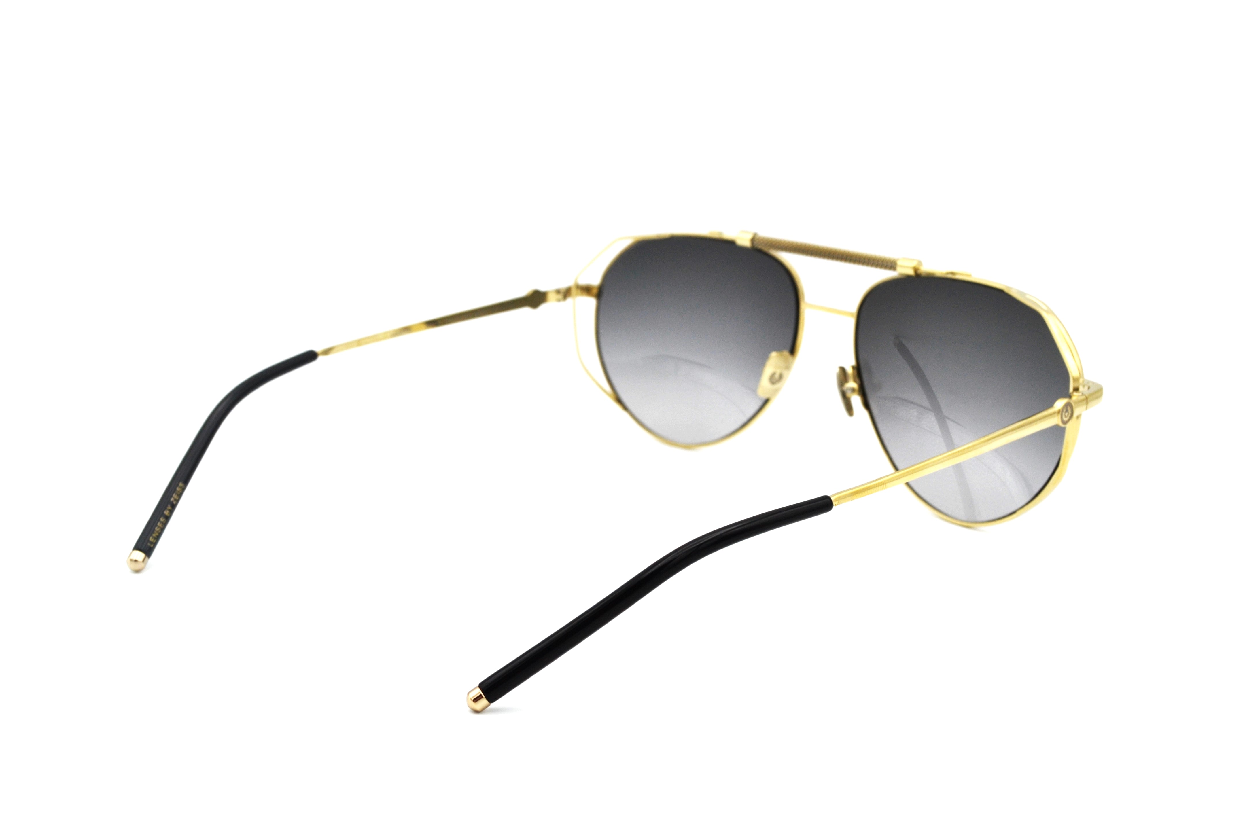 Gafas de sol Belstaff LEGEND Dorado, Diseño de aviador de metal, Fabricado en Japón