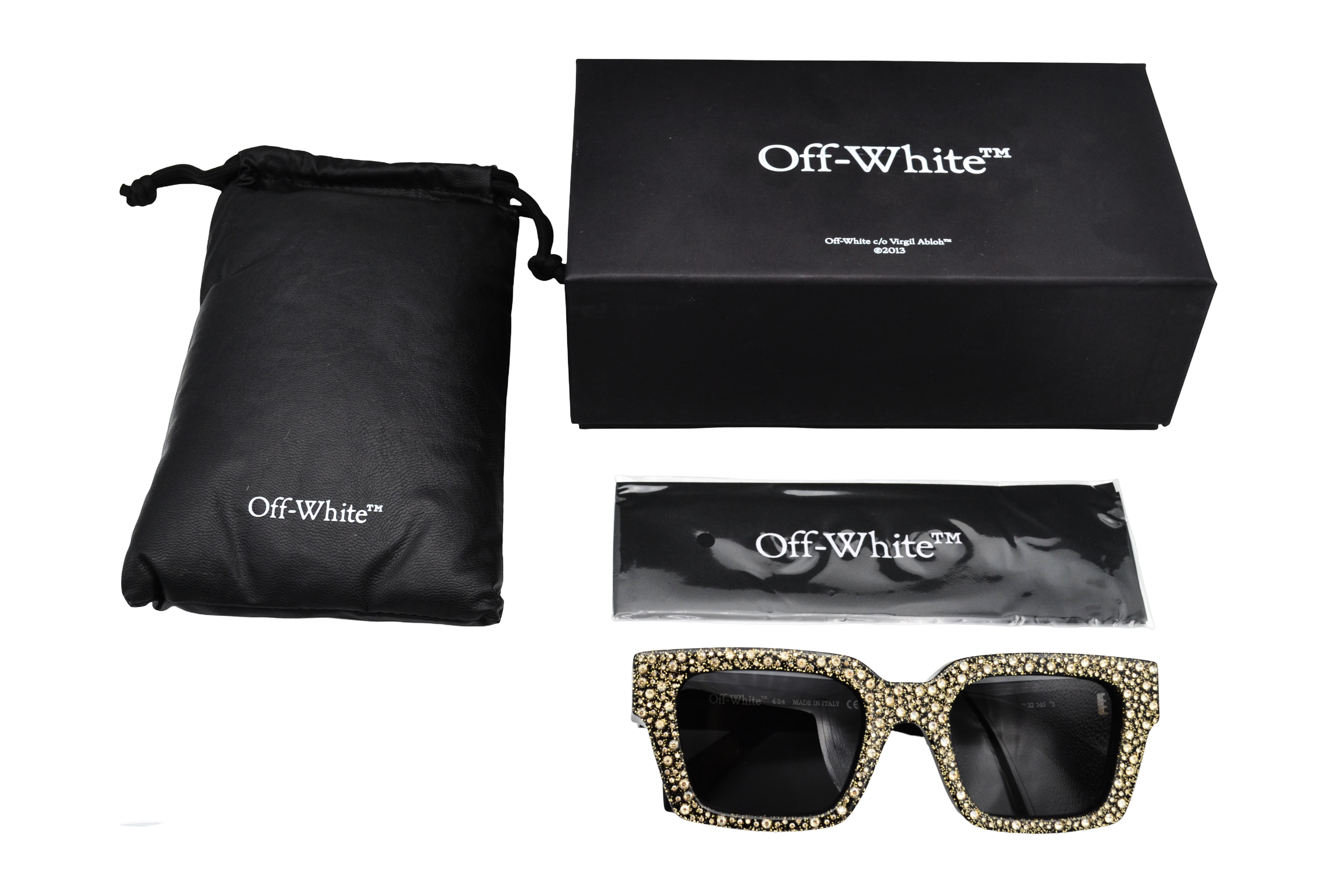 Gafas de sol Off White - VIRGIL OERI126L 7607 - Diseño de Acetato con lunares de metal, para mujer - unisex