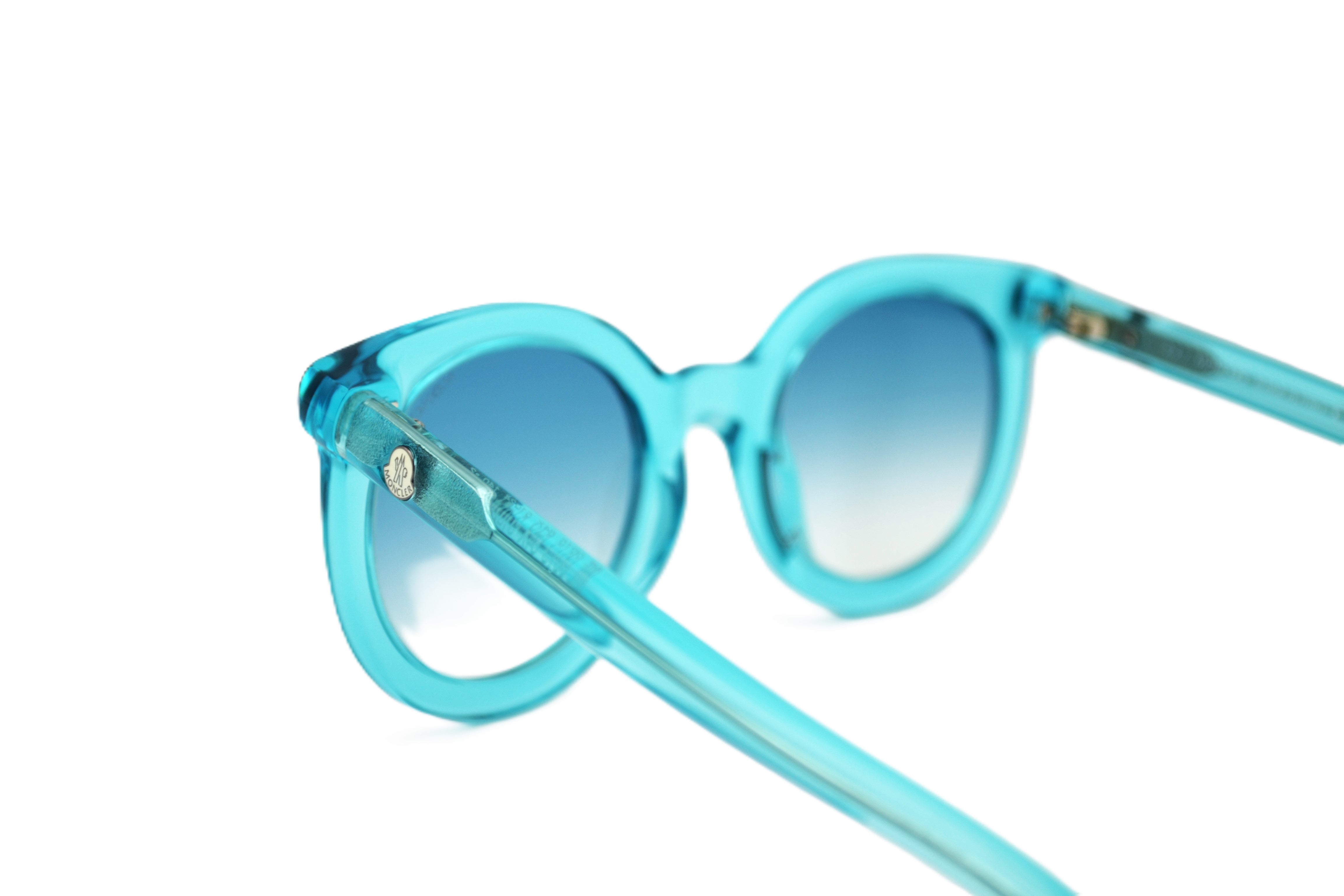 Moncler ML0015 84X Sunglasses - Transparent Blue Acetate Design, Unisex