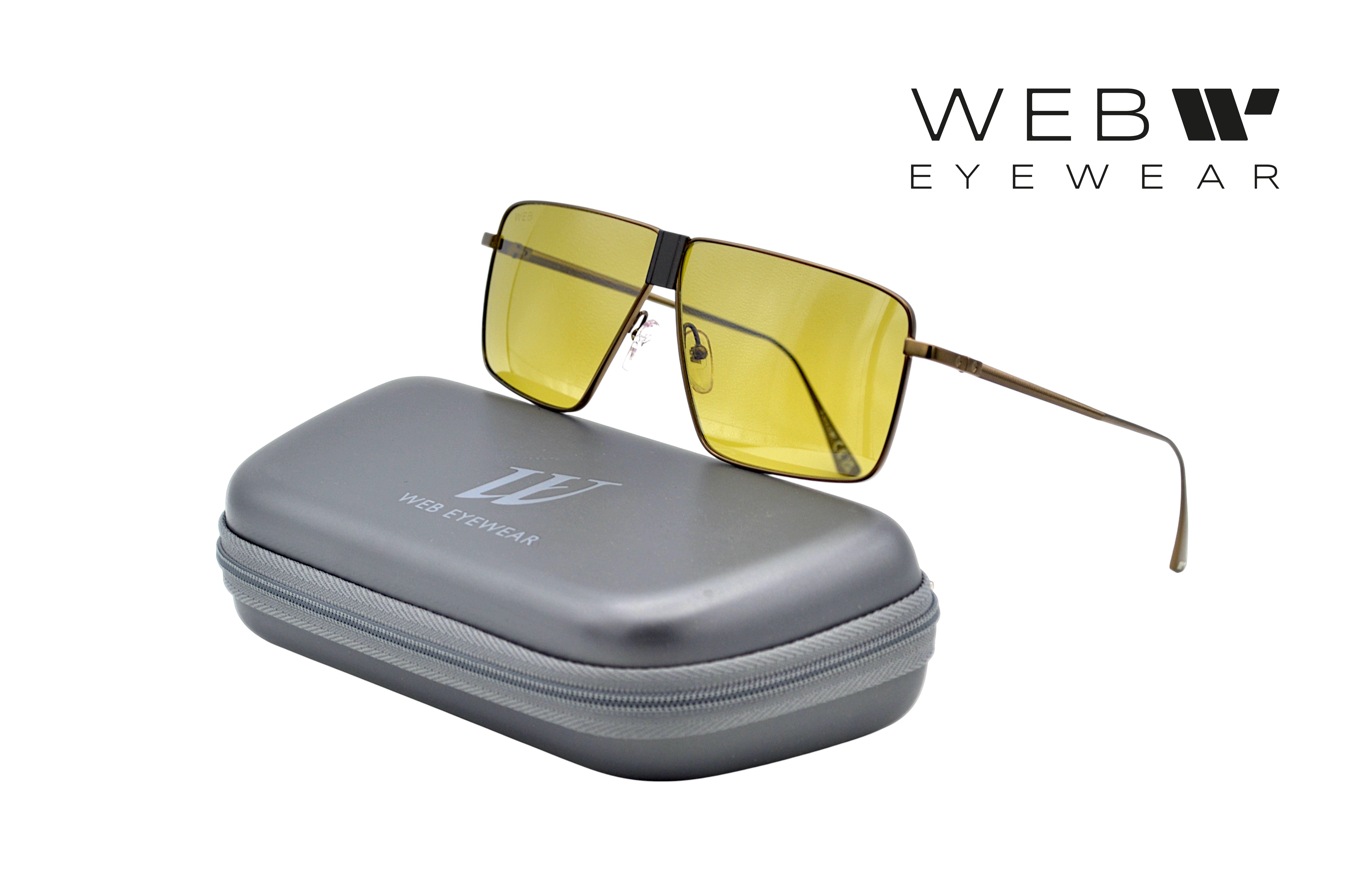 Gafas de sol Web Eyewear TITANIUM WE342 37N - Modelo rectangular diseño de titanio para hombre