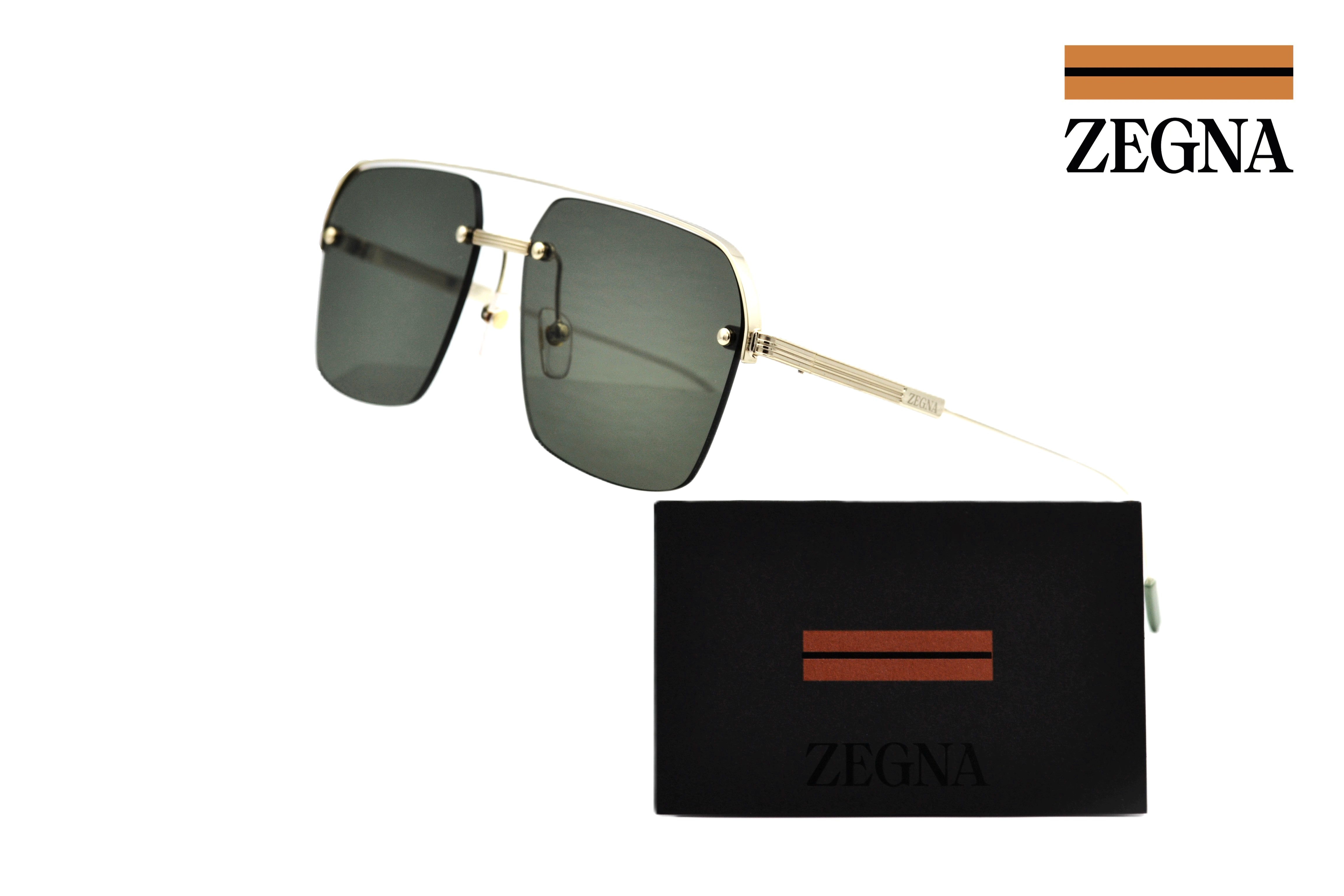 Gafas de sol Ermenegildo Zegna EZ0213 32N - Diseño de metal dorado, hombre