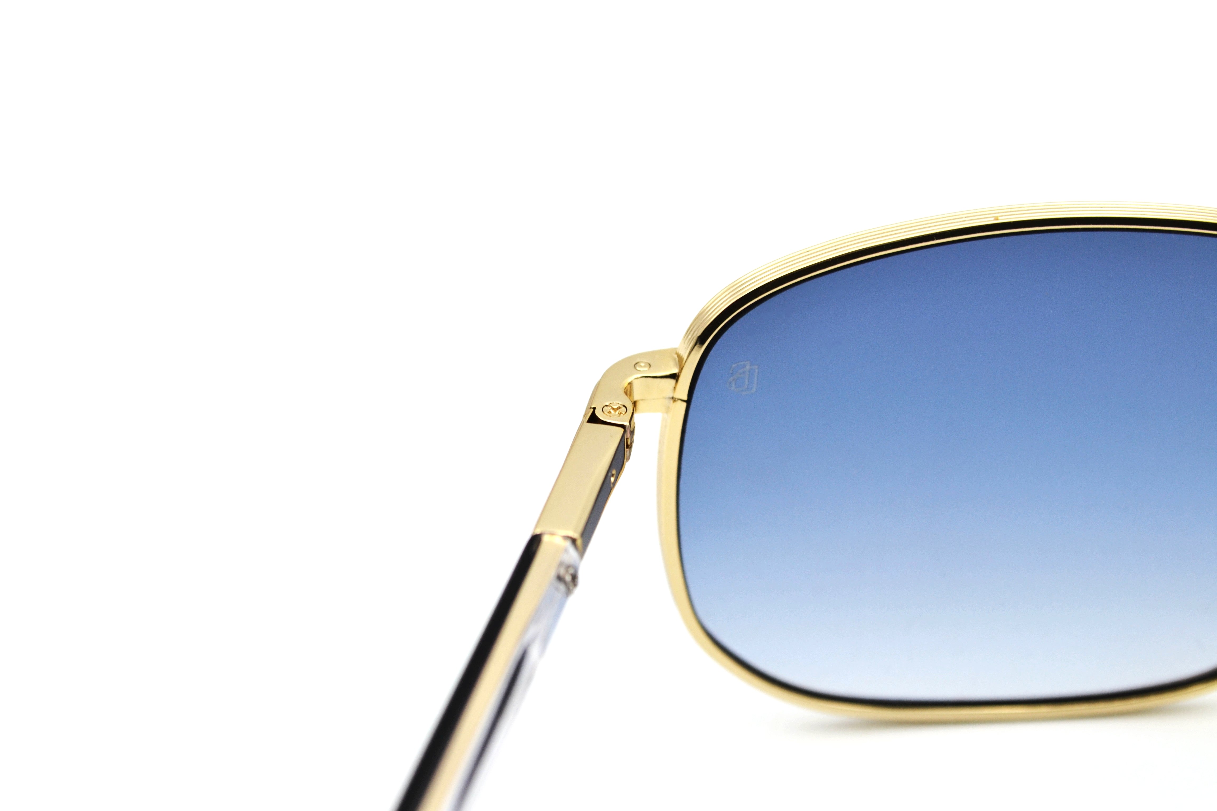 David Beckham DB1143S Sunglasses - Men's Rectangular Gold Metal Design