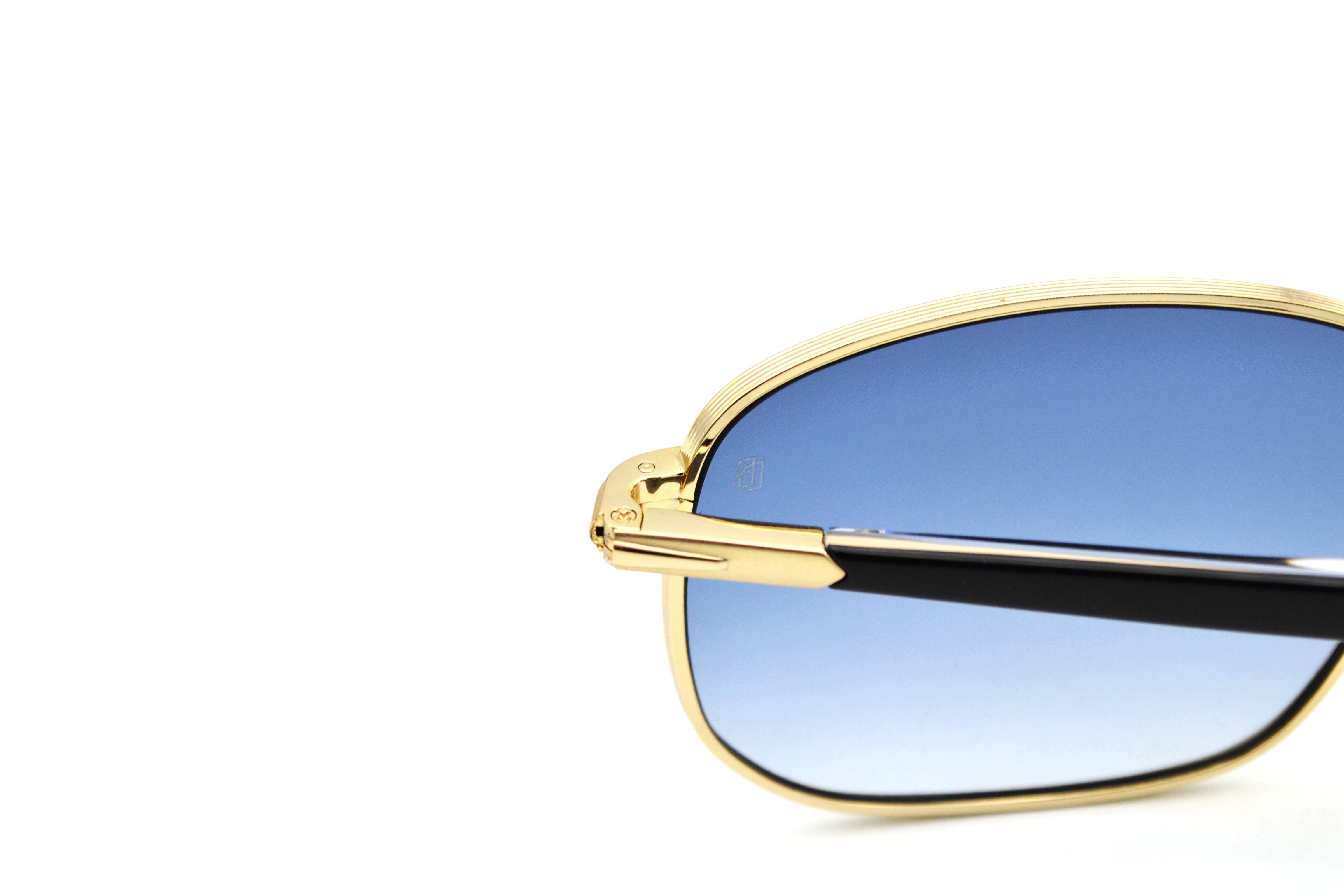 David Beckham DB1143S Sunglasses - Men's Rectangular Gold Metal Design