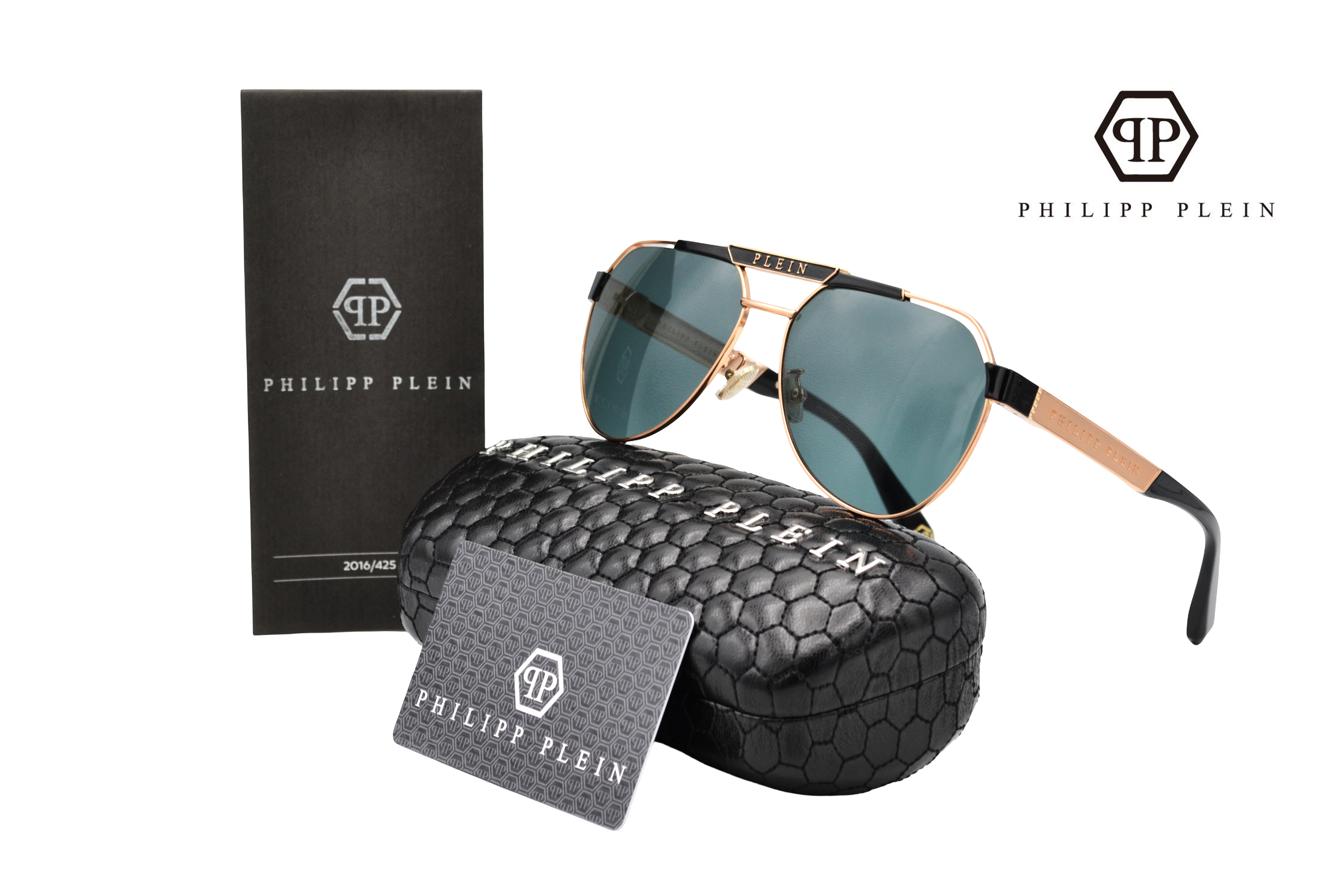 Gafas de sol Philipp Plein - MILITARY SPP073 Diseño de aviador para hombre