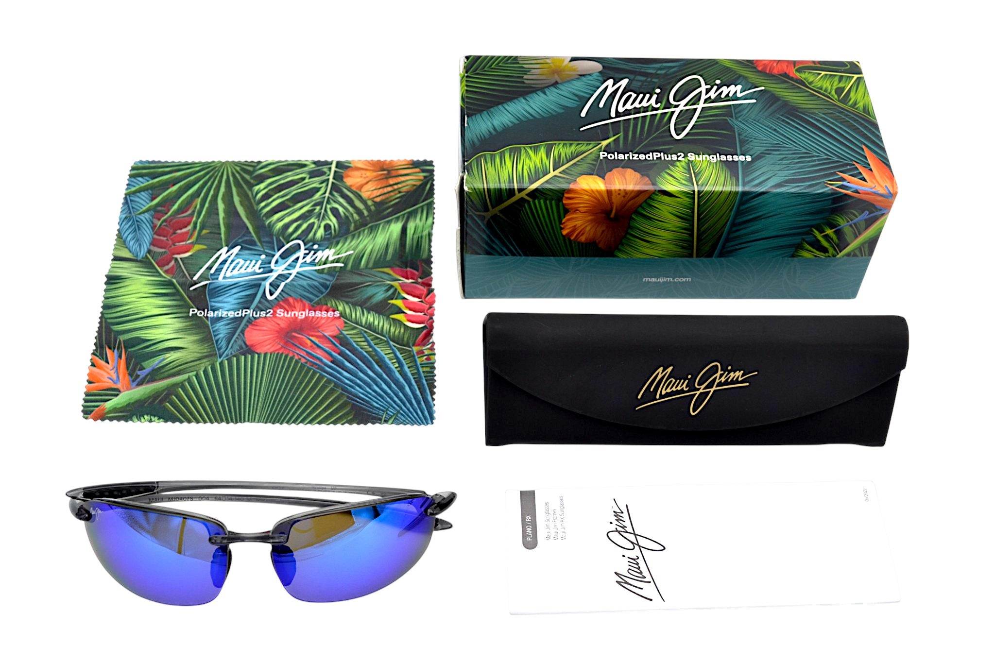 MAUI JIM Sunglasses - Blue HO'OKIPA Lenses POLARIZED PLUS 2 Technology - MJ0407S-004