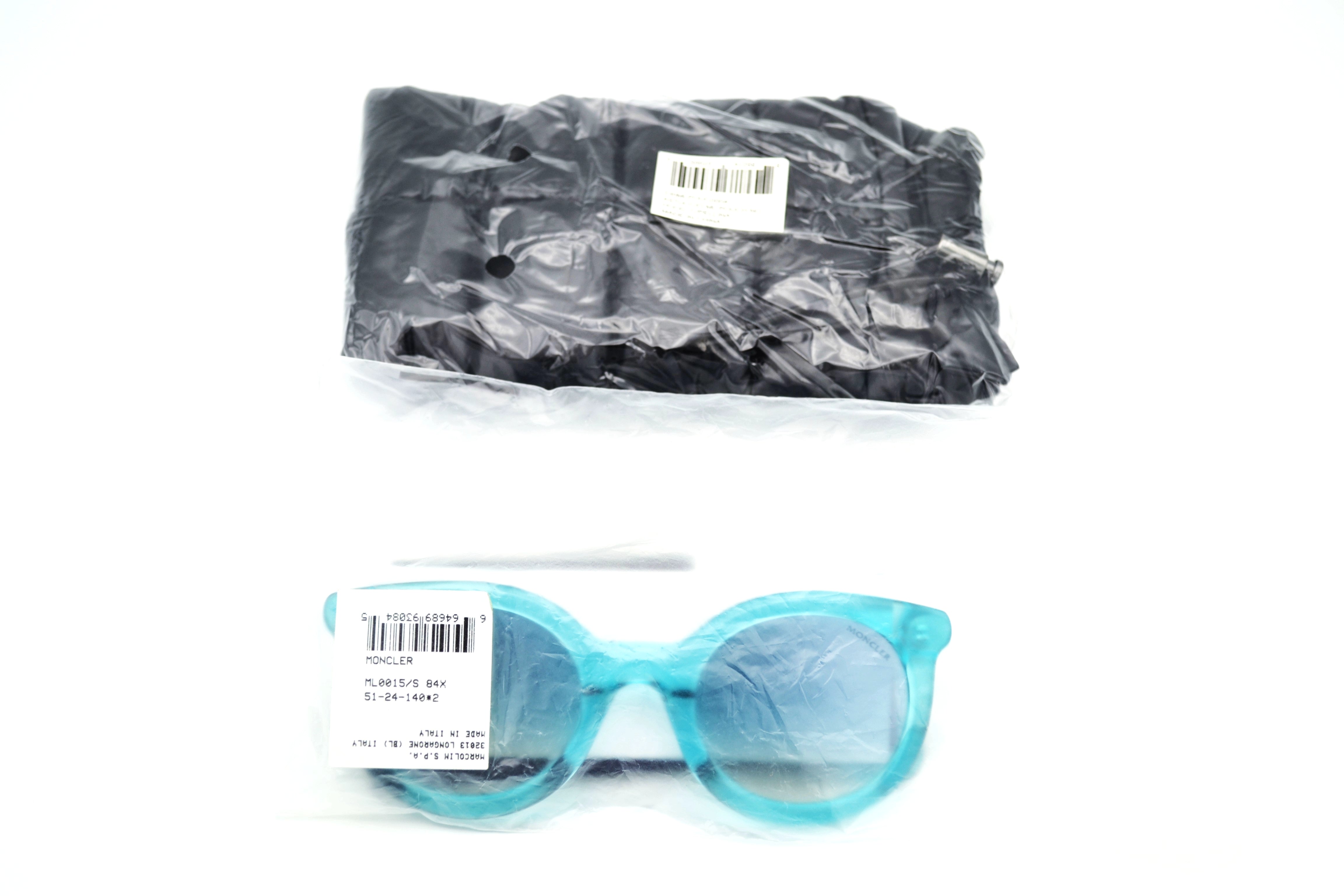 Moncler ML0015 84X Sunglasses - Transparent Blue Acetate Design, Unisex