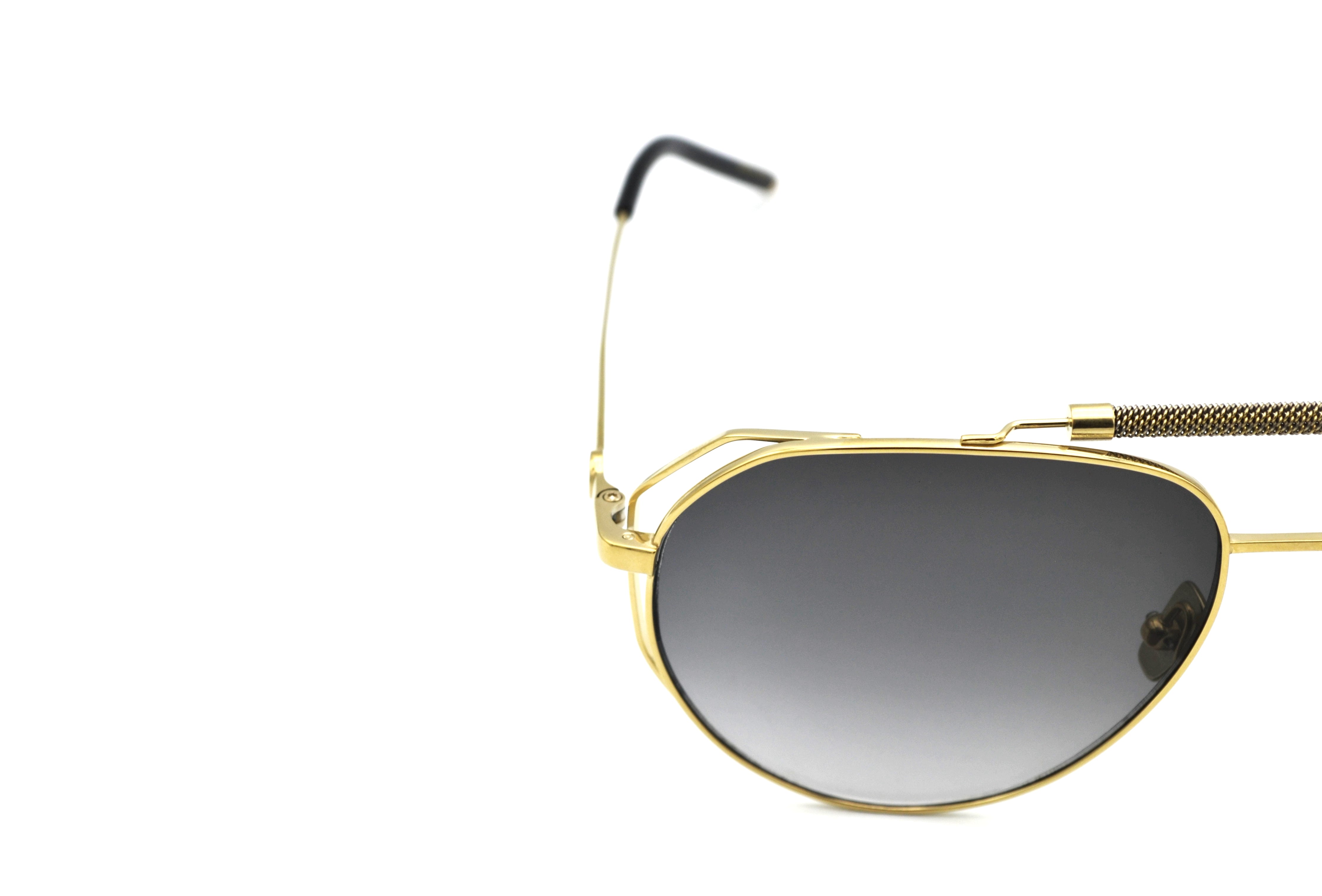 Gafas de sol Belstaff LEGEND Dorado, Diseño de aviador de metal, Fabricado en Japón