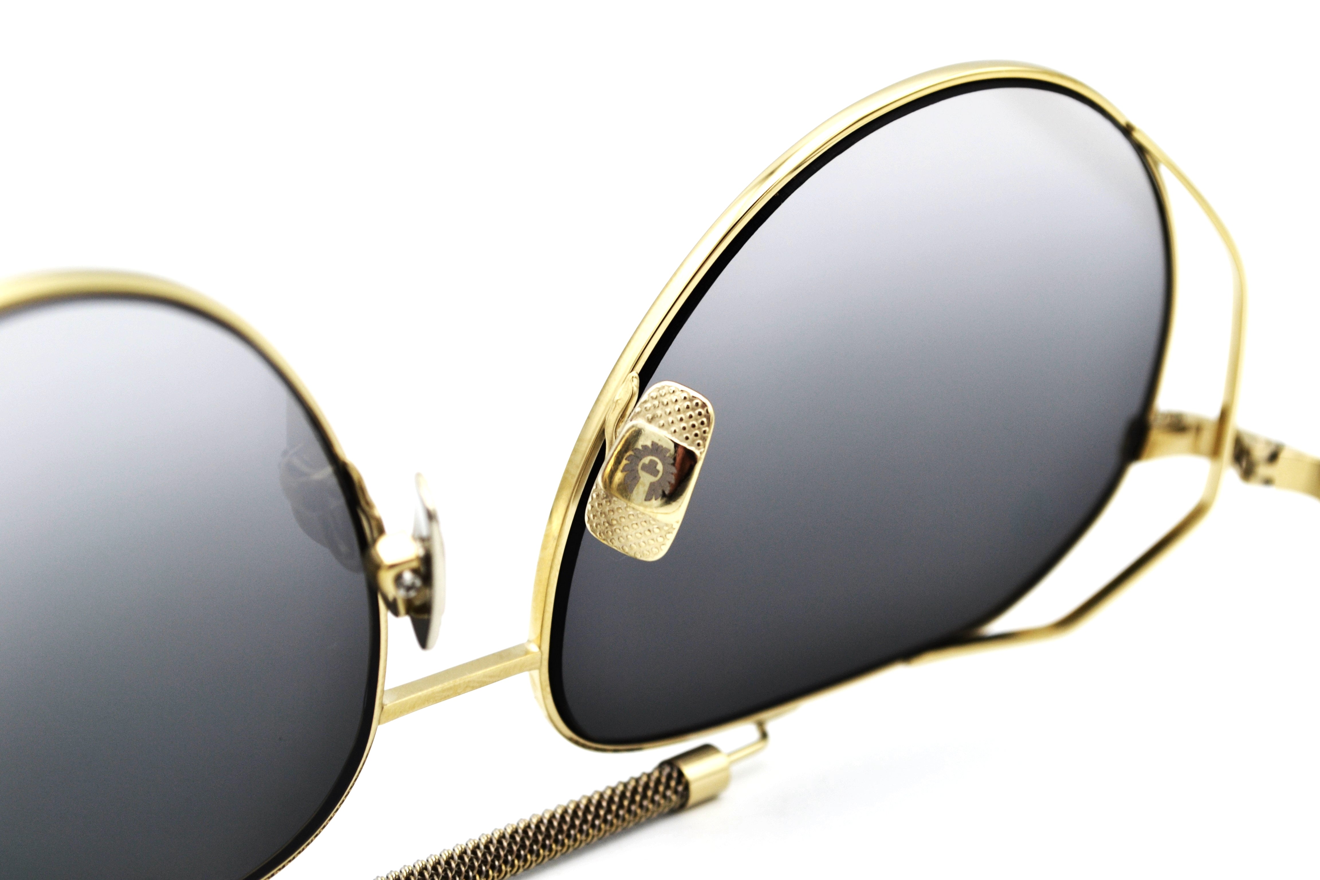 Gafas de sol Belstaff LEGEND Dorado, Diseño de aviador de metal, Fabricado en Japón