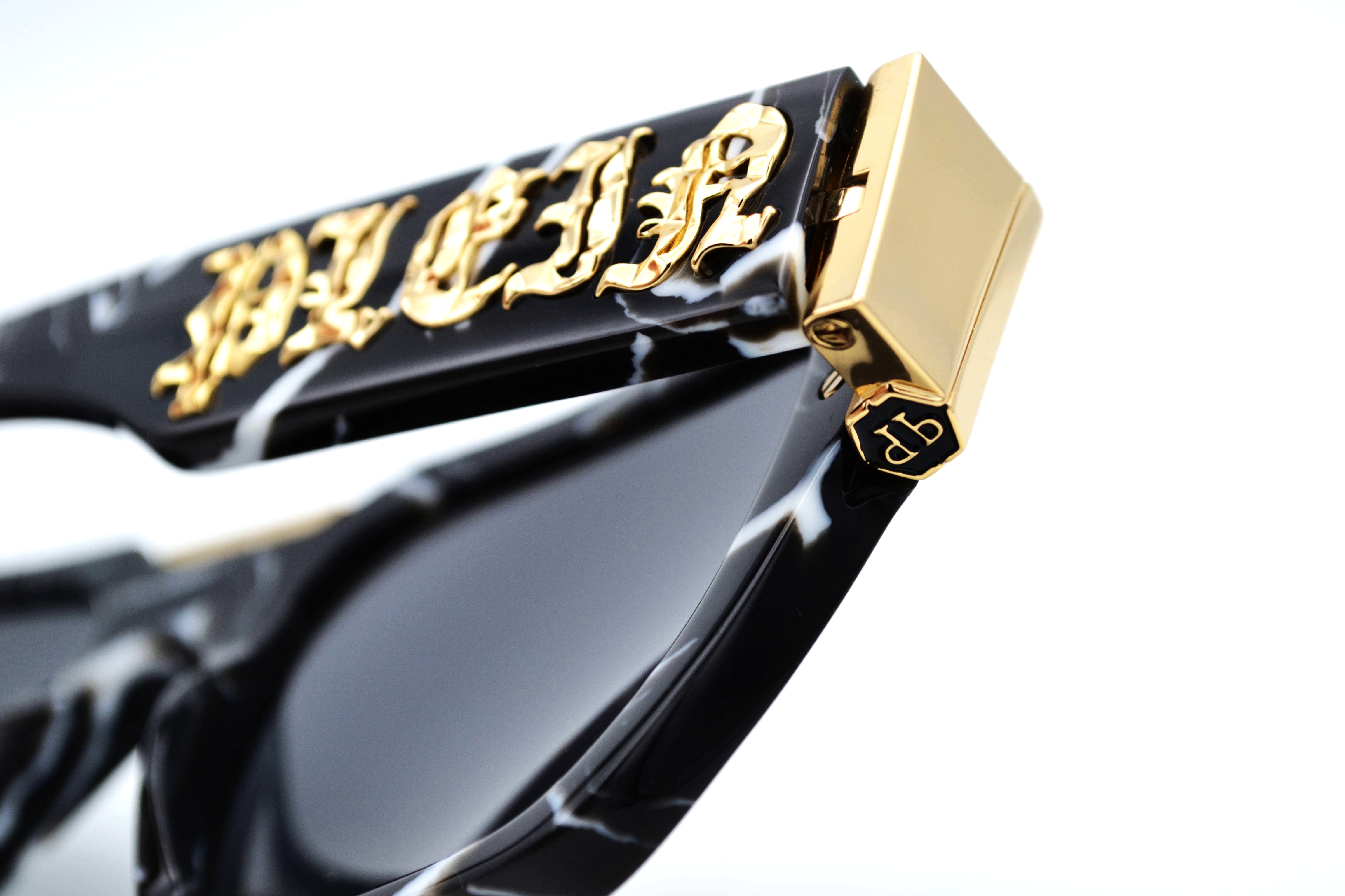 Philipp Plein Sunglasses - PLEIN GLARES SPP095 Acetate and Gold Metal Design for Men