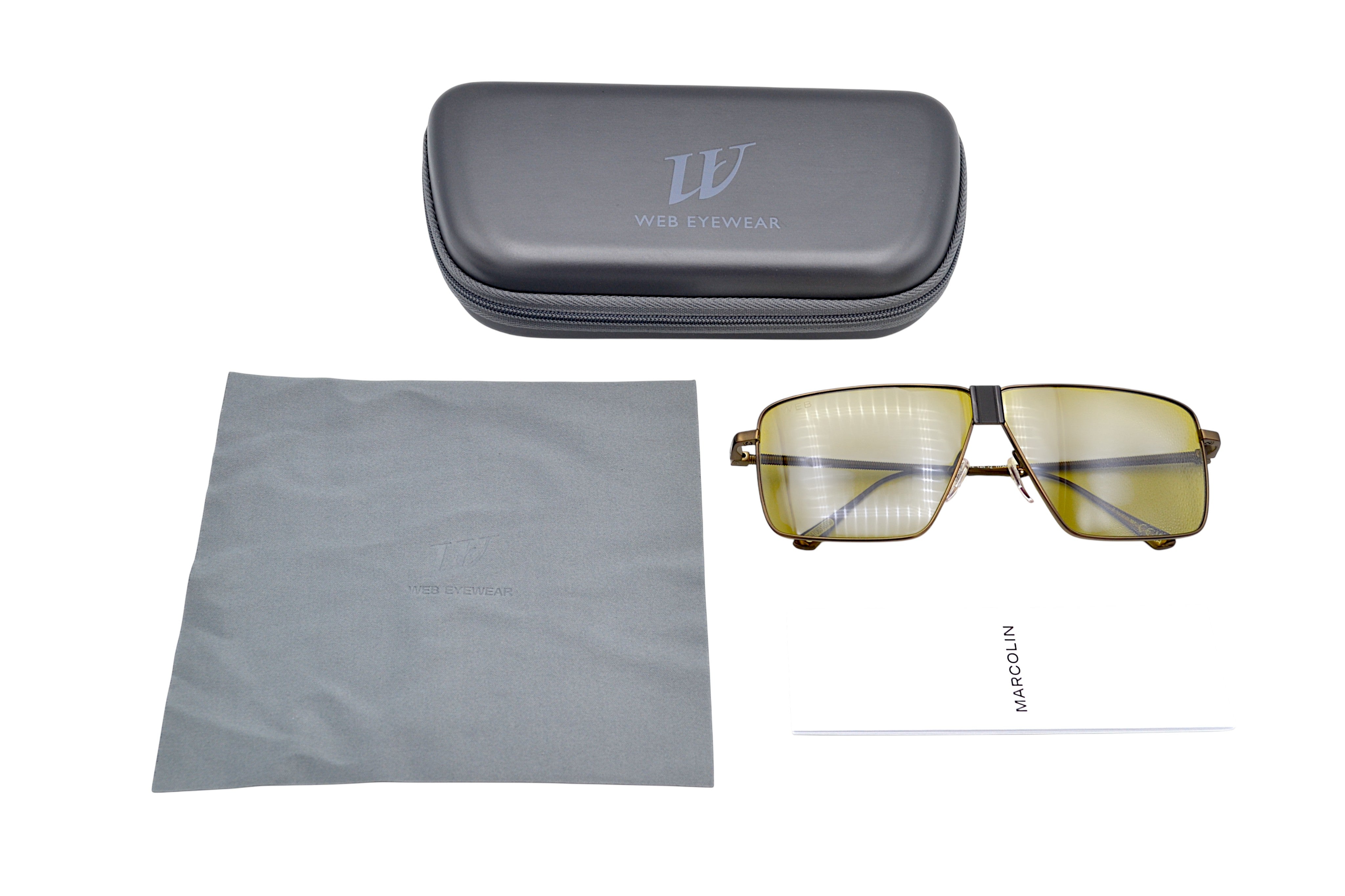 Gafas de sol Web Eyewear TITANIUM WE342 37N - Modelo rectangular diseño de titanio para hombre