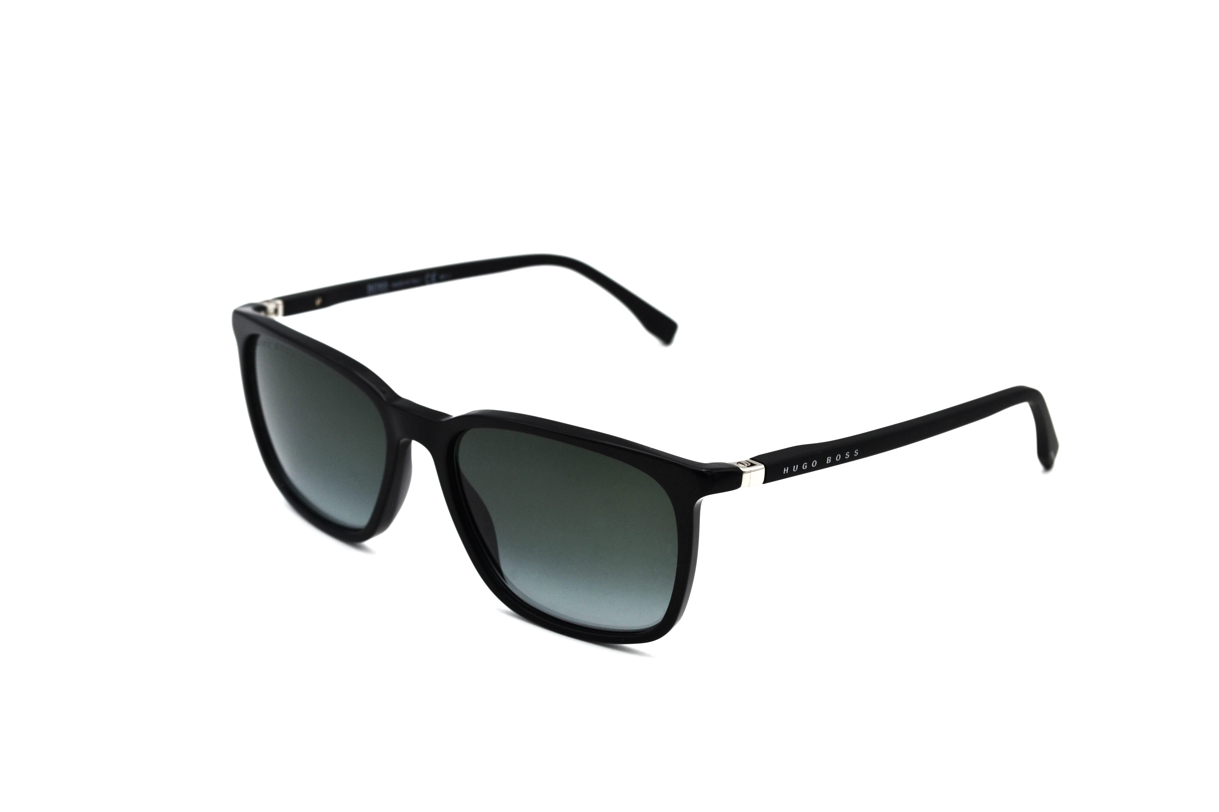 Hugo Boss 0959SIT Sunglasses Made in Italy - Rectangular design in black acetate