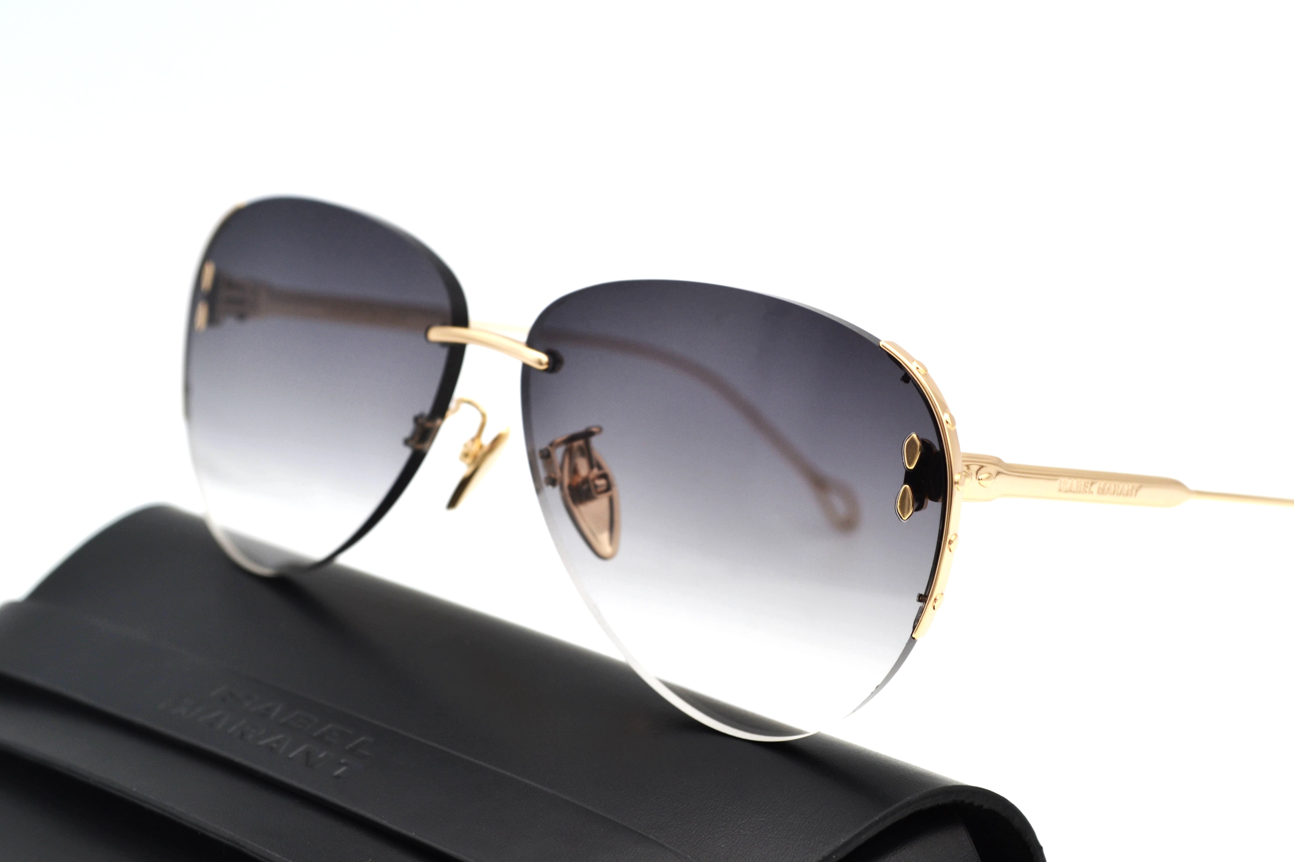 Gafas de sol Isabel Marant Diseño elegante de aviador dorado, para mujer