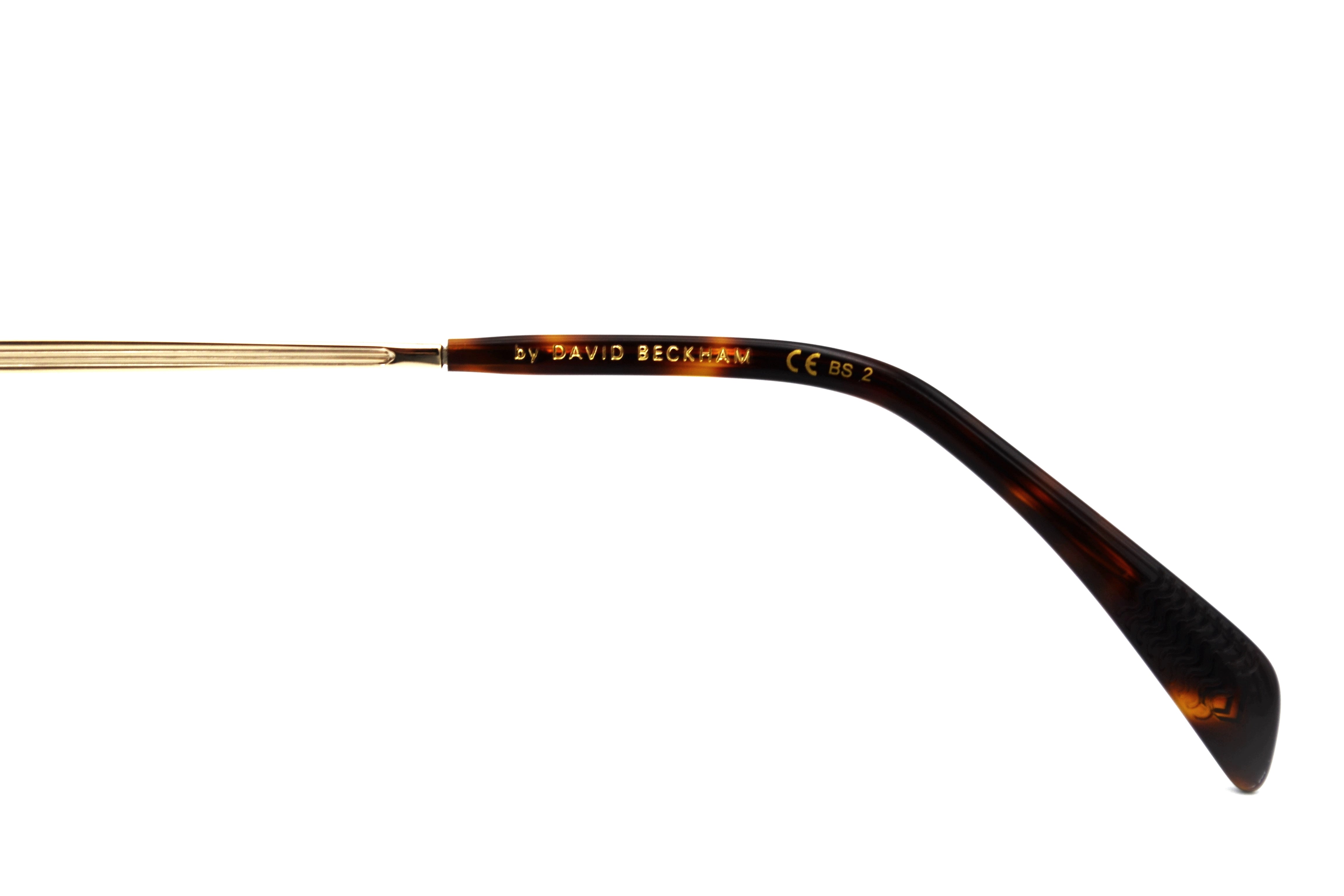 David Beckham DB1079S Sunglasses - Men's Rectangular Gold Metal Design