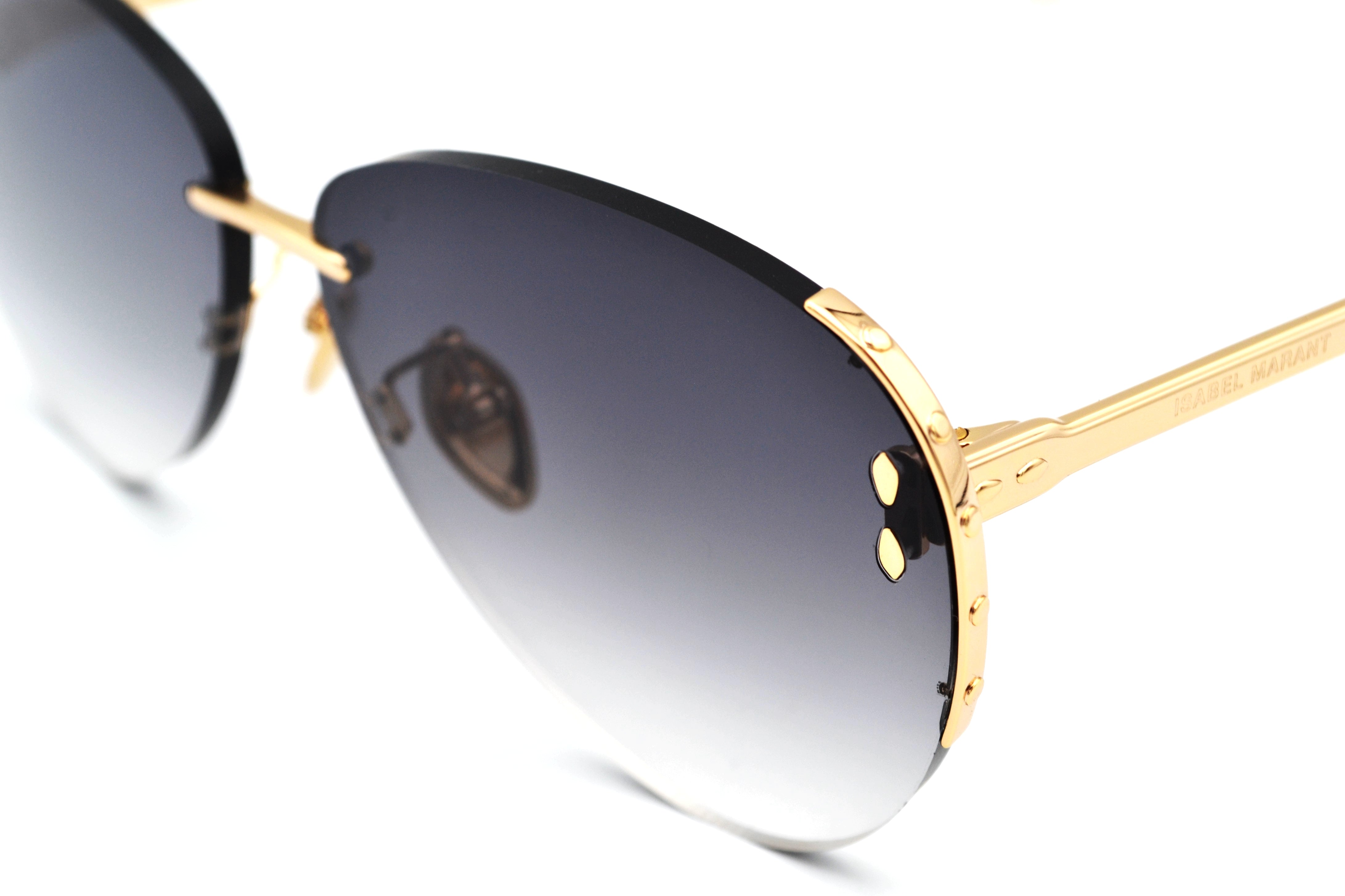 Gafas de sol Isabel Marant Diseño elegante de aviador dorado, para mujer