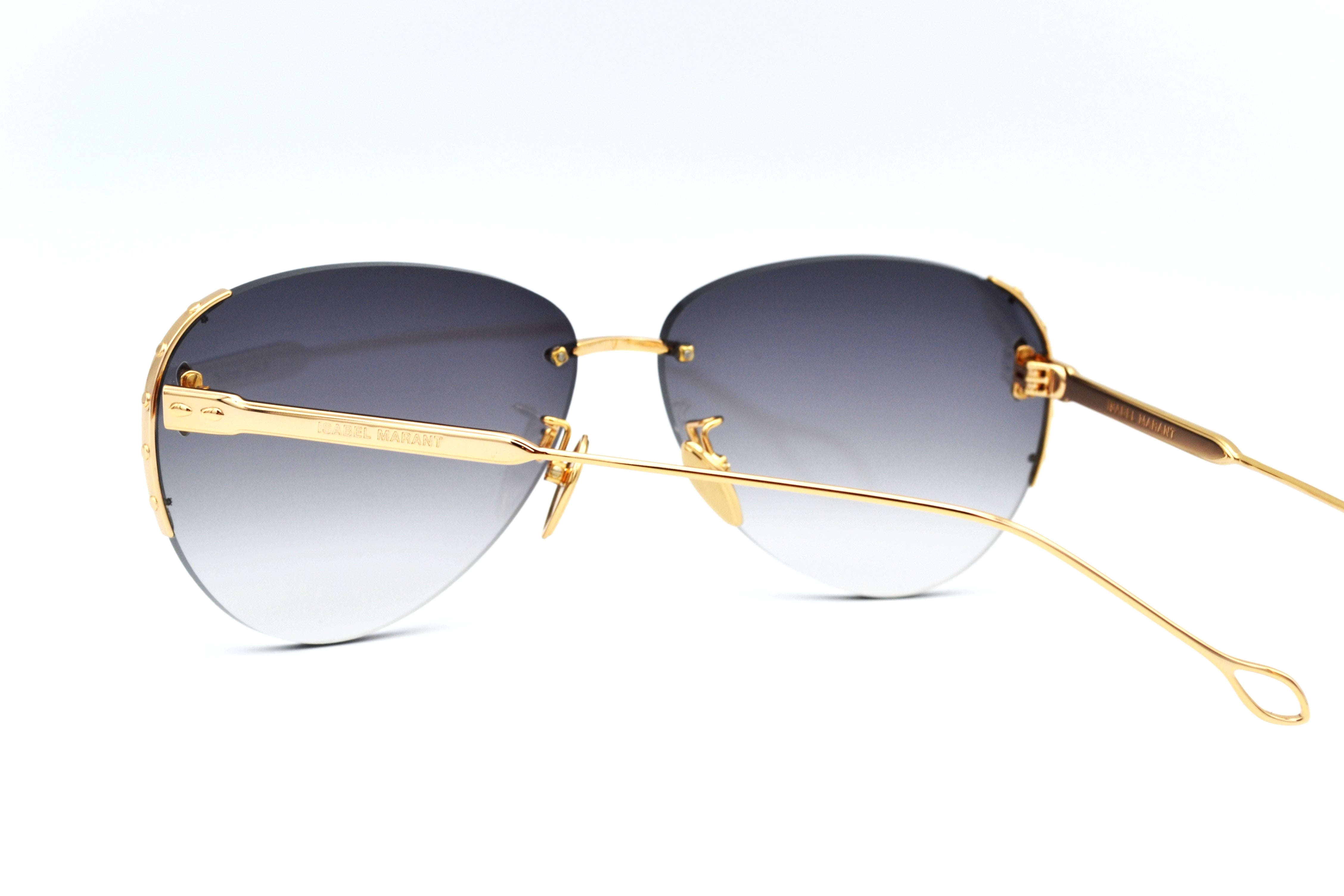 Gafas de sol Isabel Marant Diseño elegante de aviador dorado, para mujer