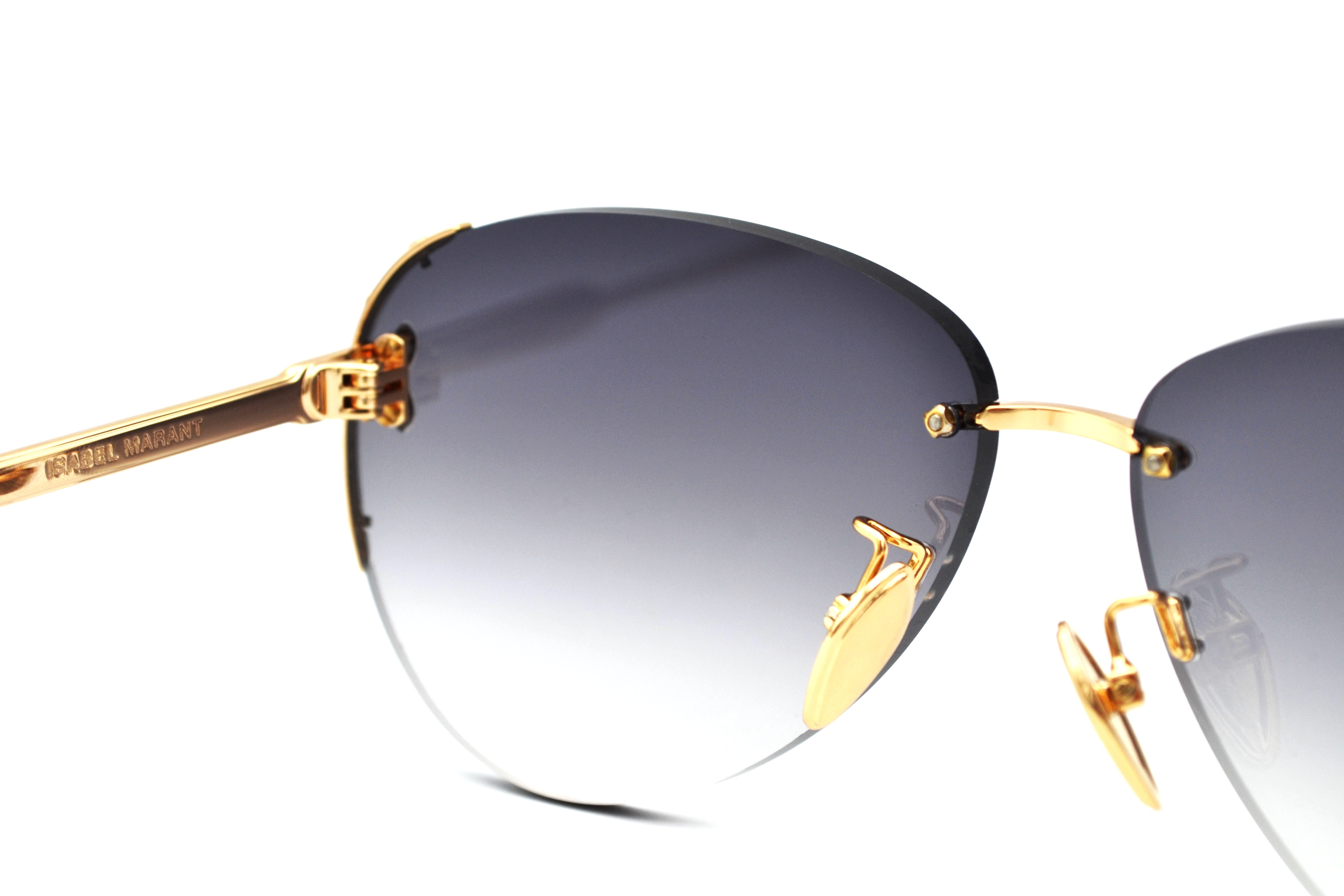 Gafas de sol Isabel Marant Diseño elegante de aviador dorado, para mujer